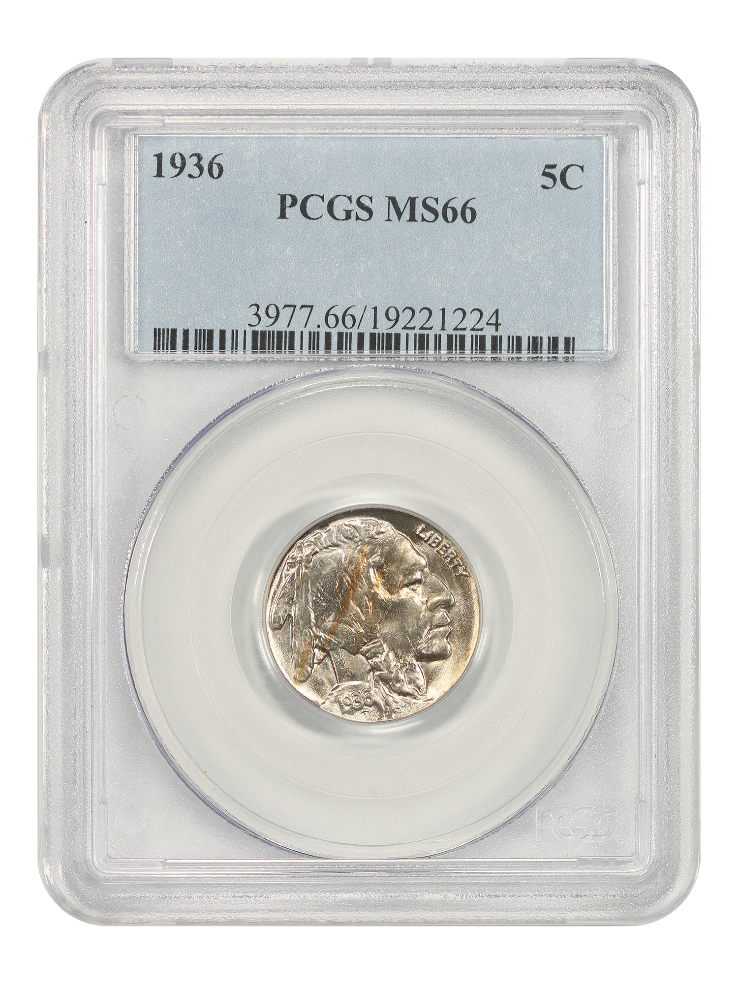 1936 5C PCGS MS66