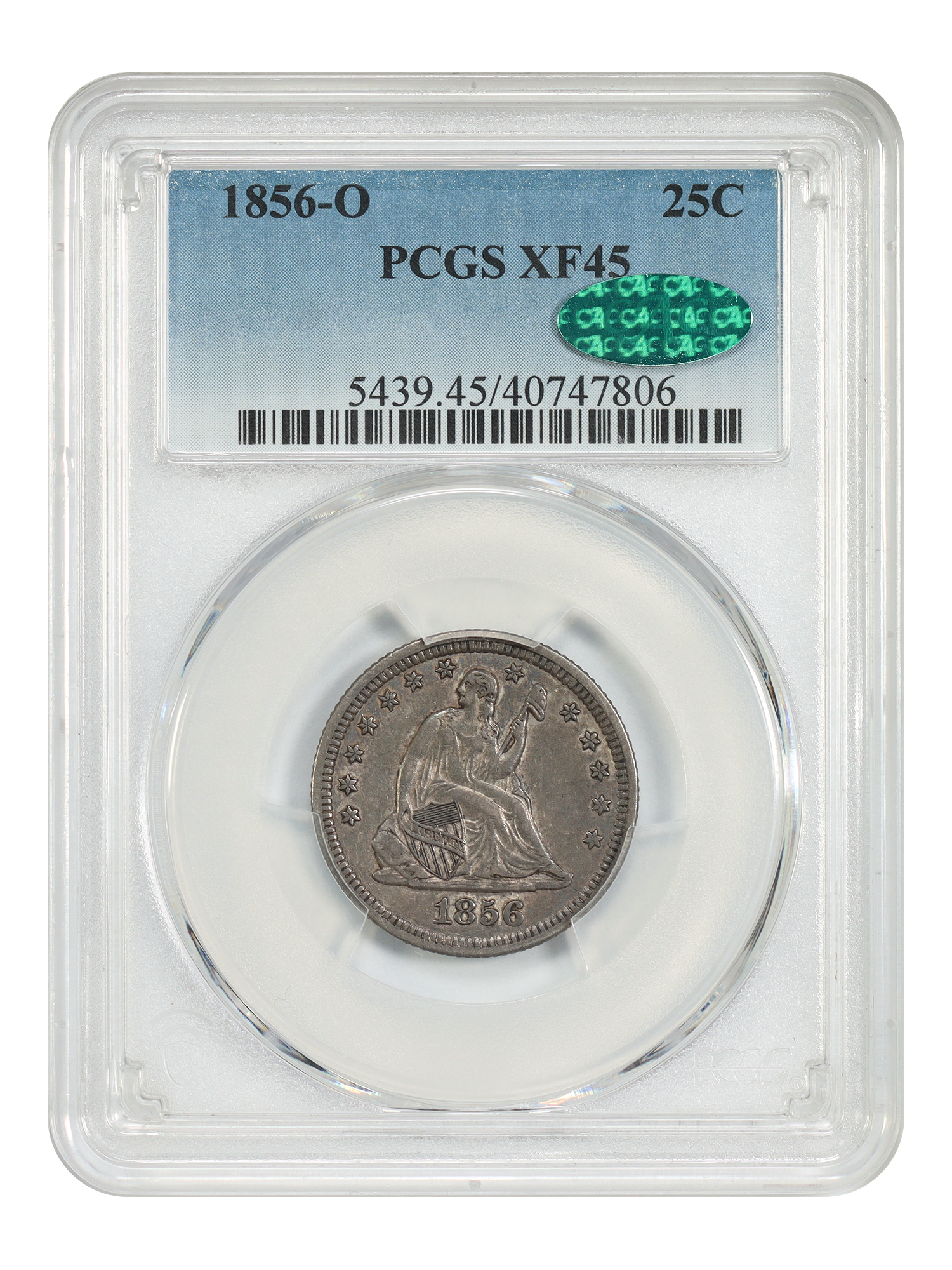 1856-O 25C PCGS/CAC XF45