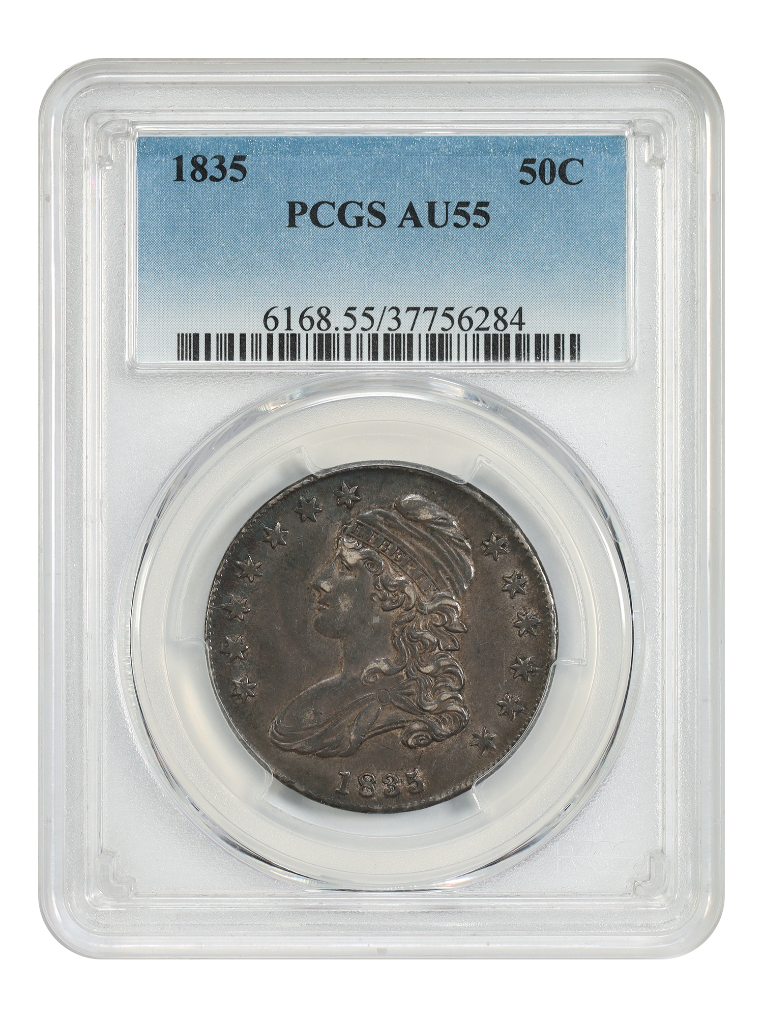 1835 50C PCGS AU55