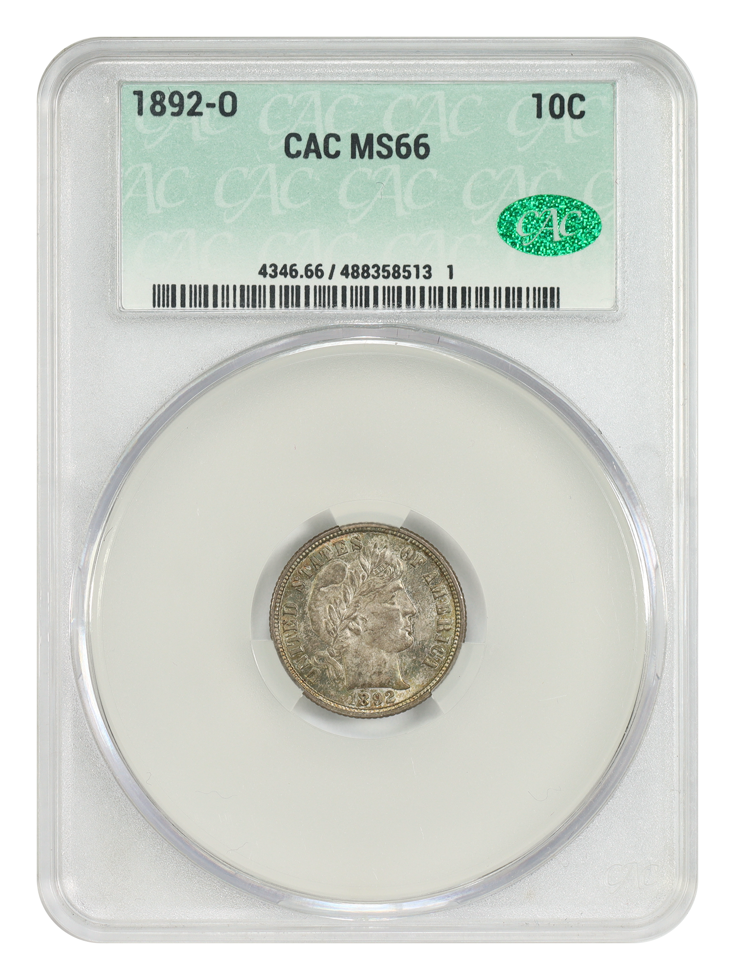 1892-O 10C CACG MS66