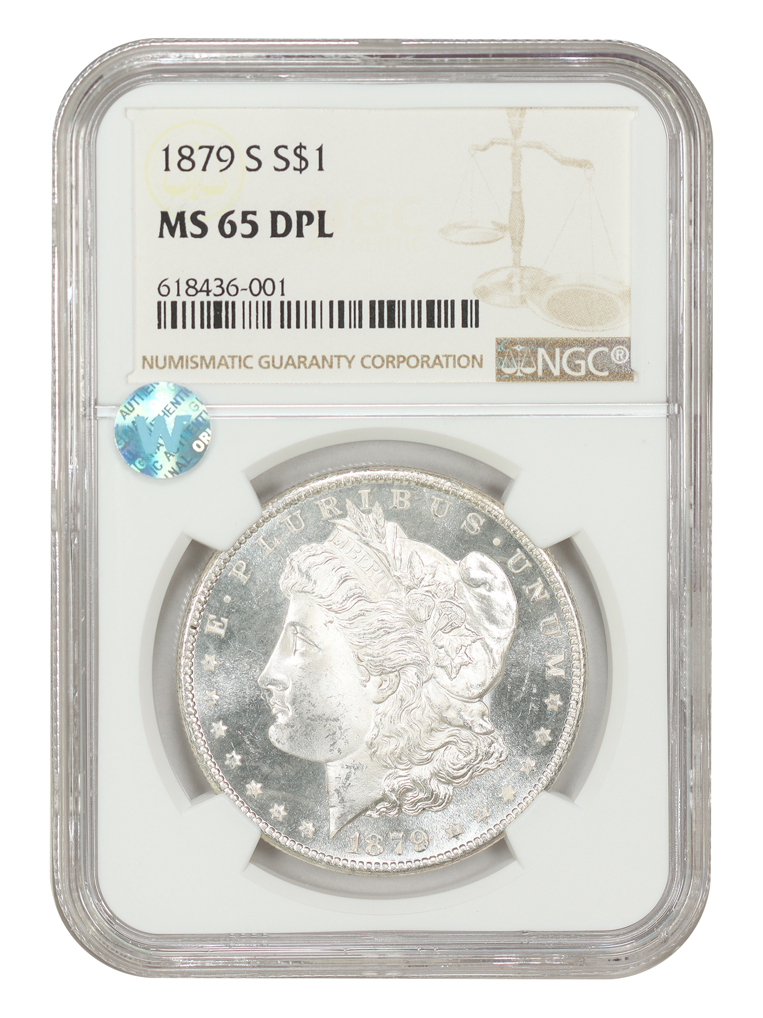 1879-S $1 NGC MS65DMPL