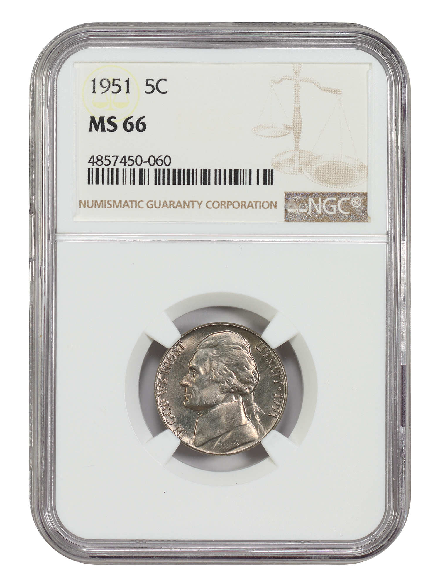 1951 5C NGC MS66