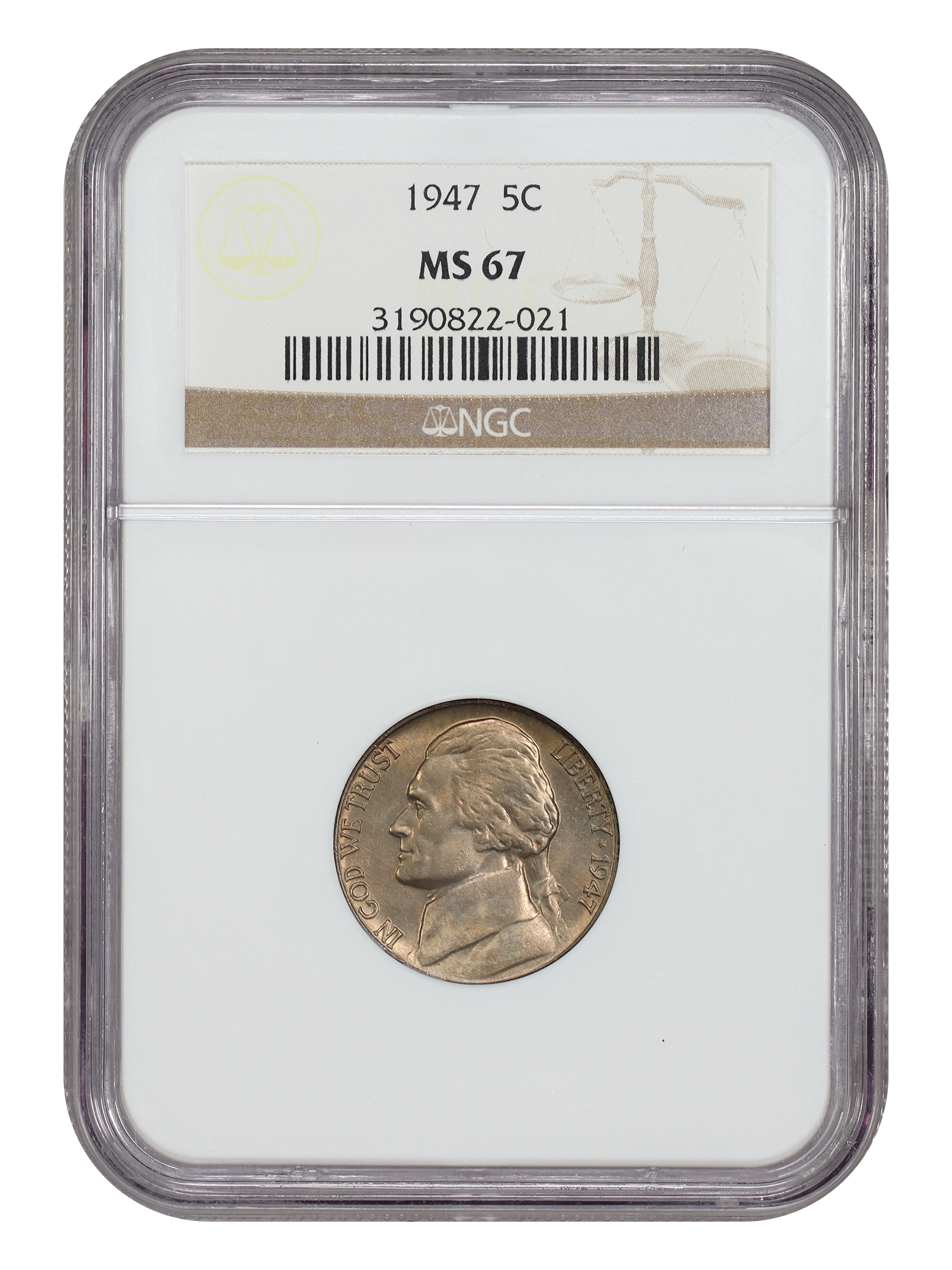 1947 5C NGC MS67