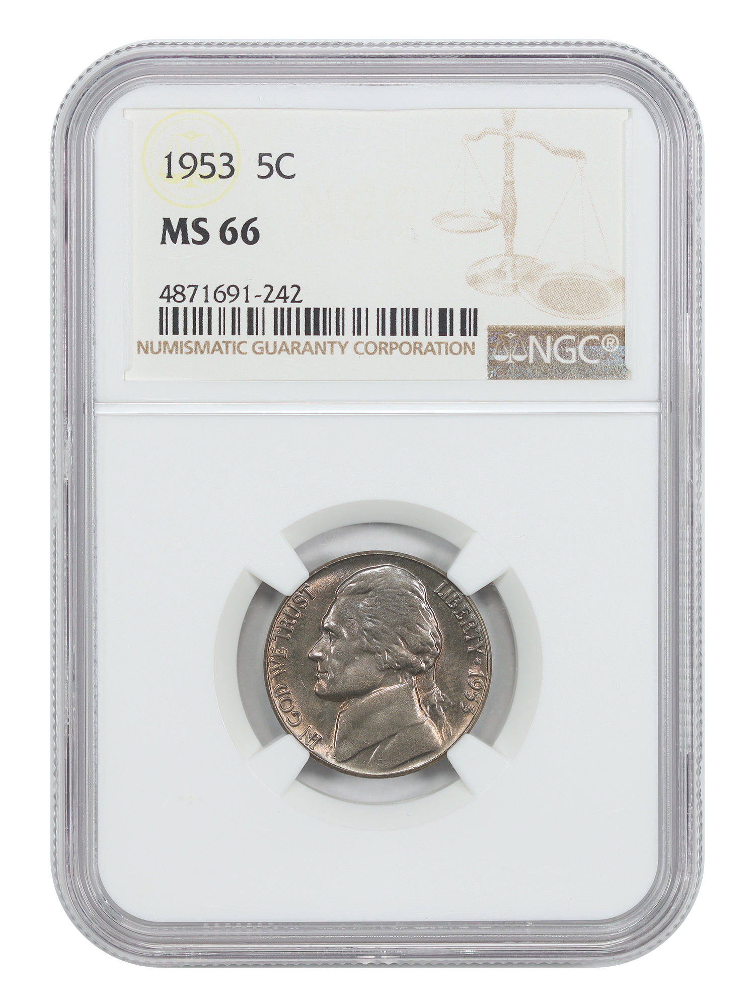 1953 5C NGC MS66