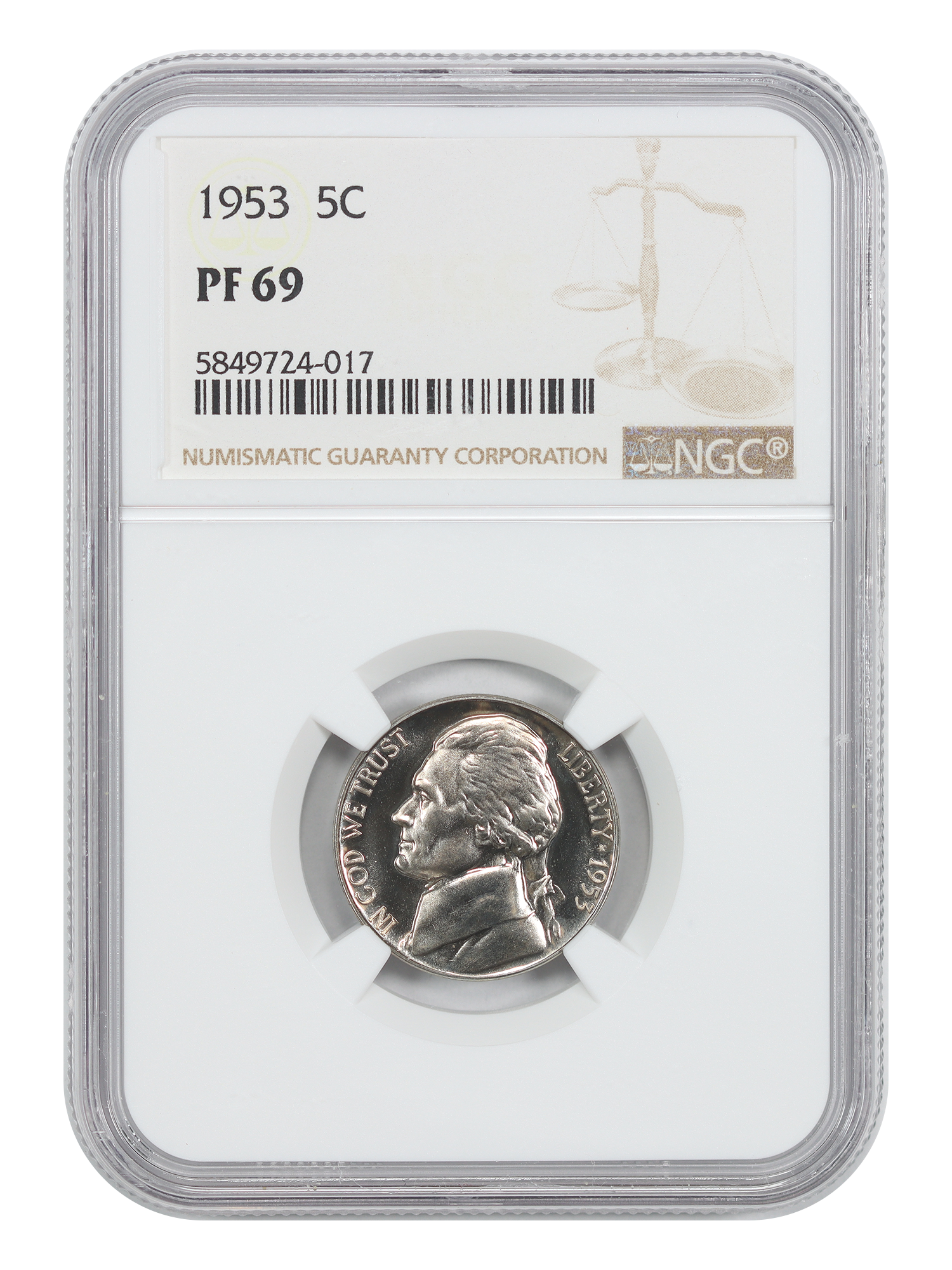 1953 5C NGC PR69