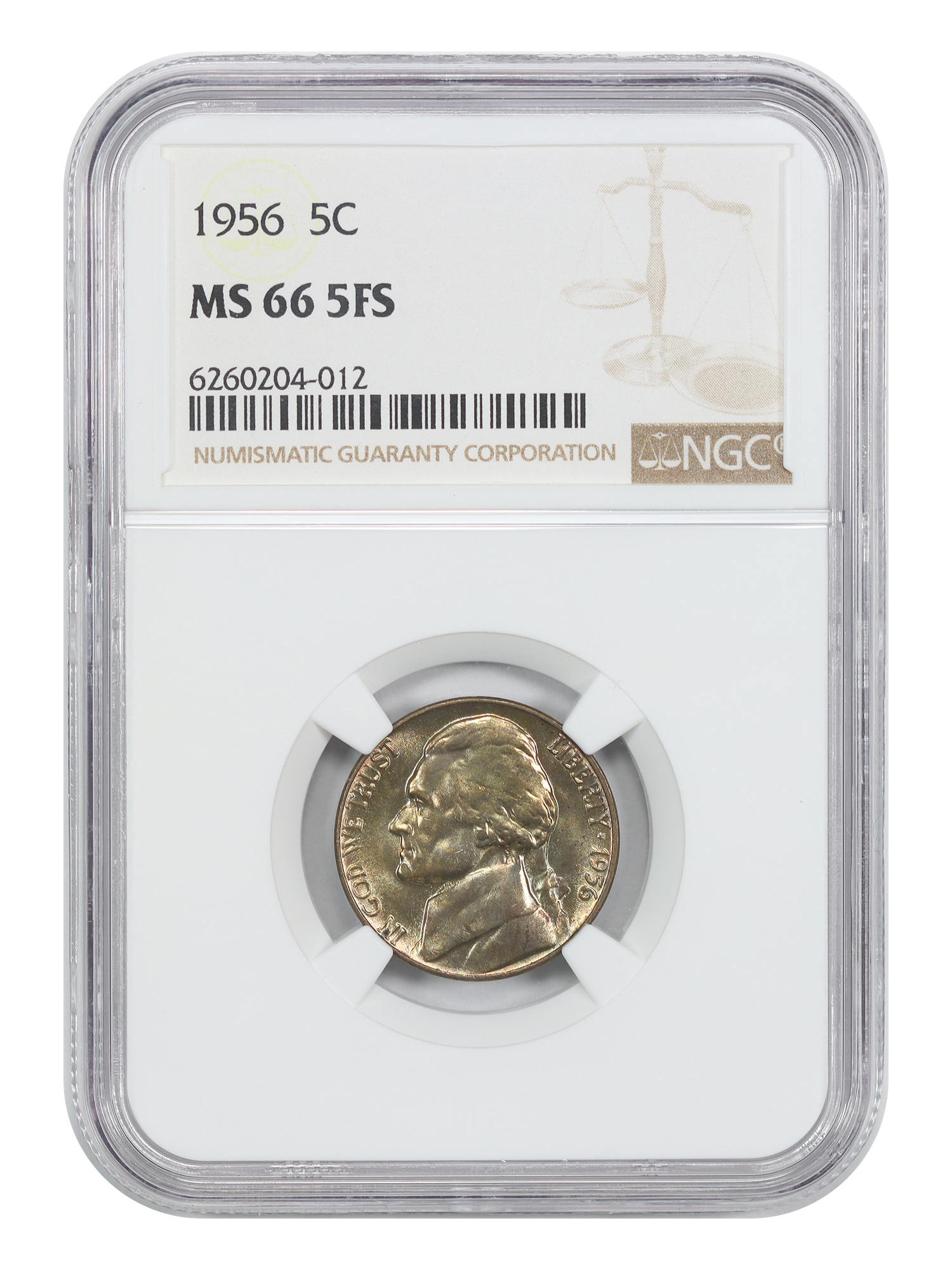1956 5C NGC MS66 5FS
