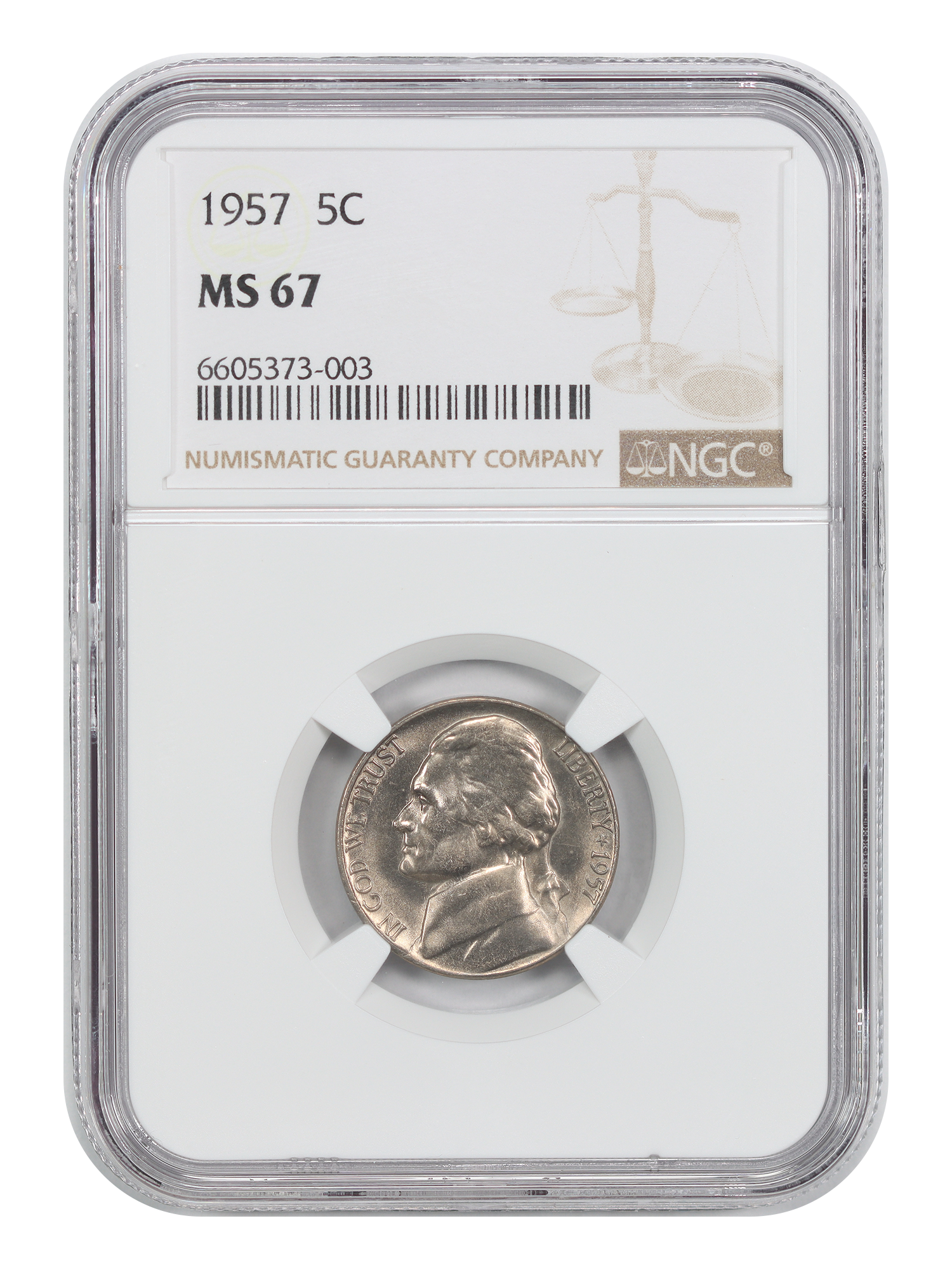 1957 5C NGC MS67