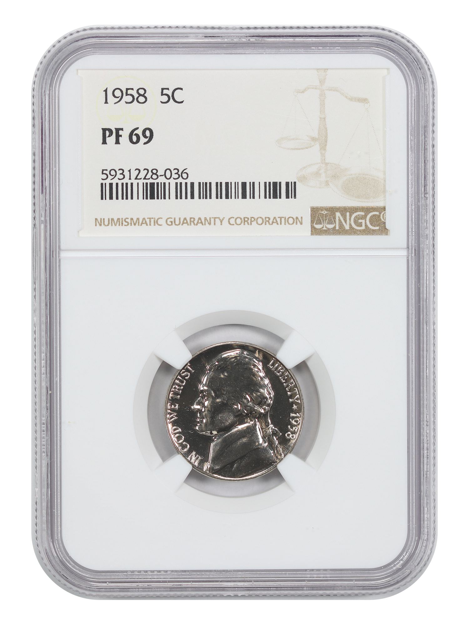 1958 5C NGC PR69
