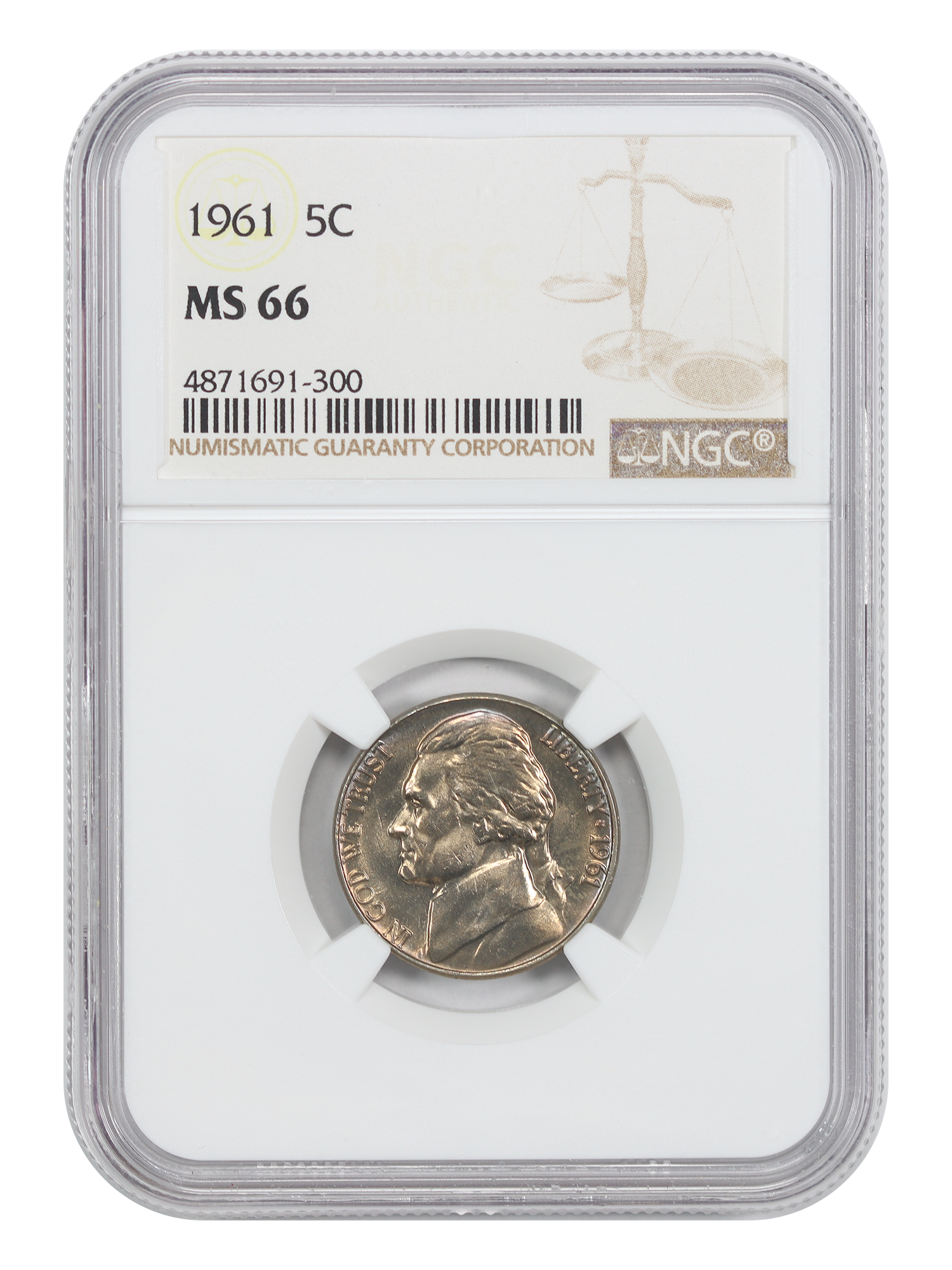 1961 5C NGC MS66