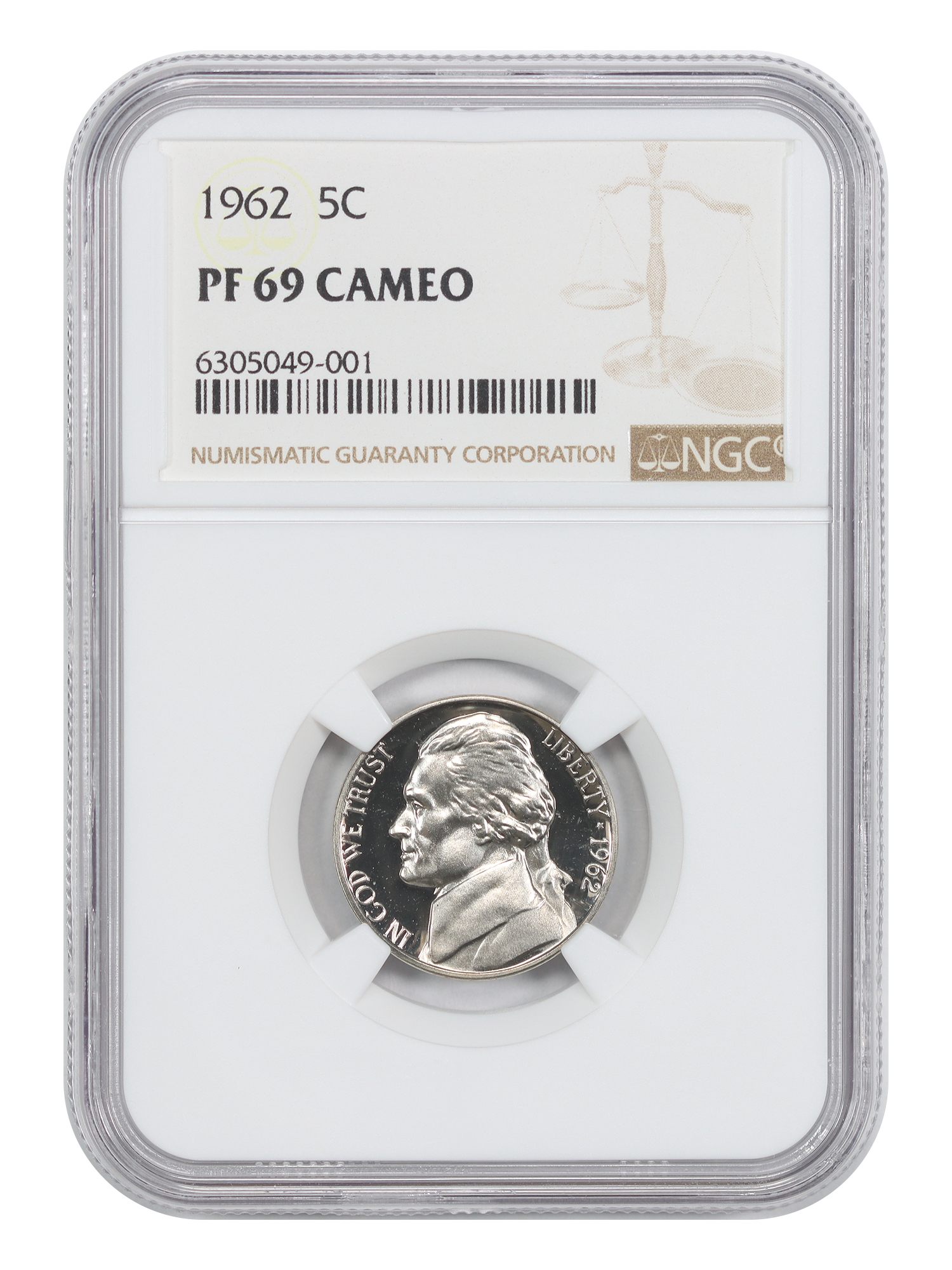 1962 5C NGC PR69CAM