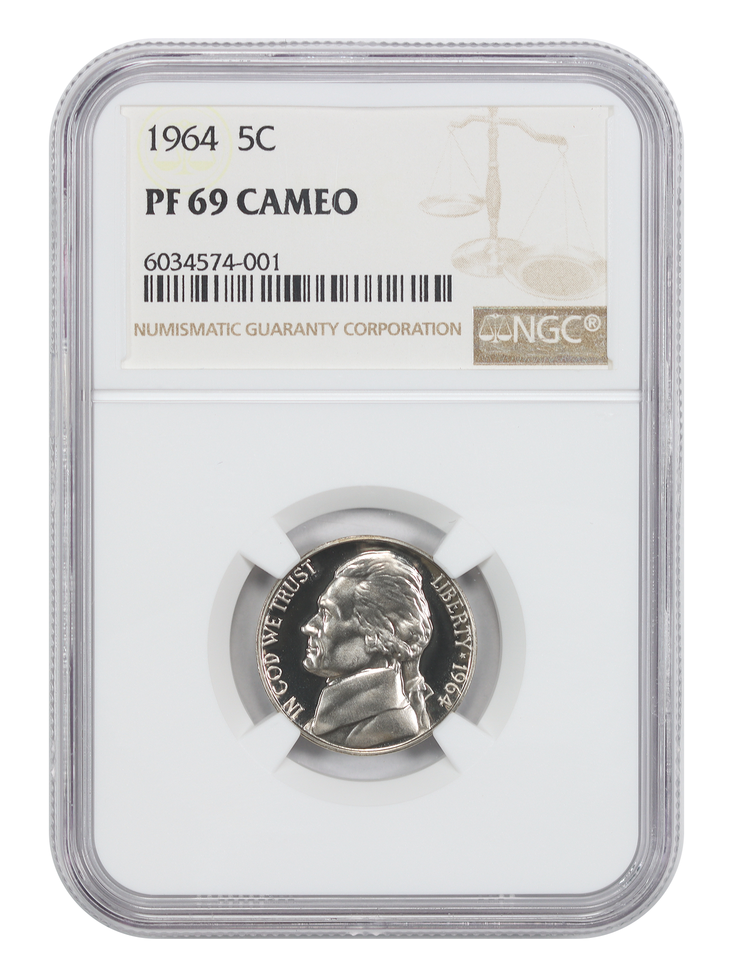 1964 5C NGC PR69CAM
