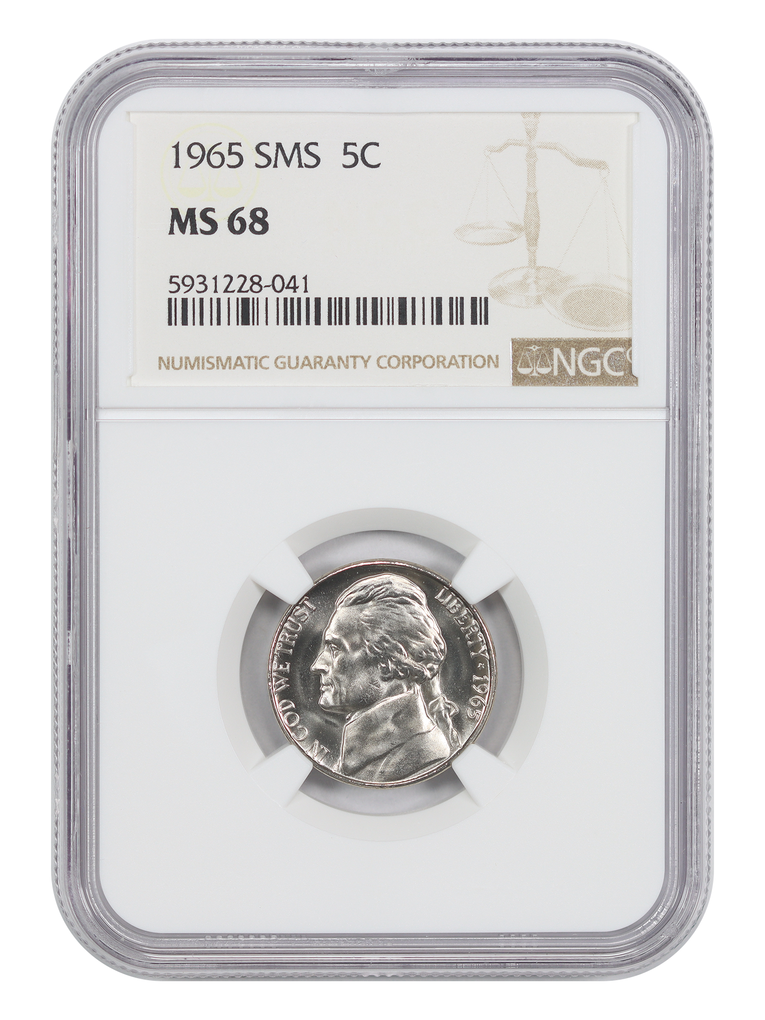 1965 5C NGC SP68 (Special Mint Set)