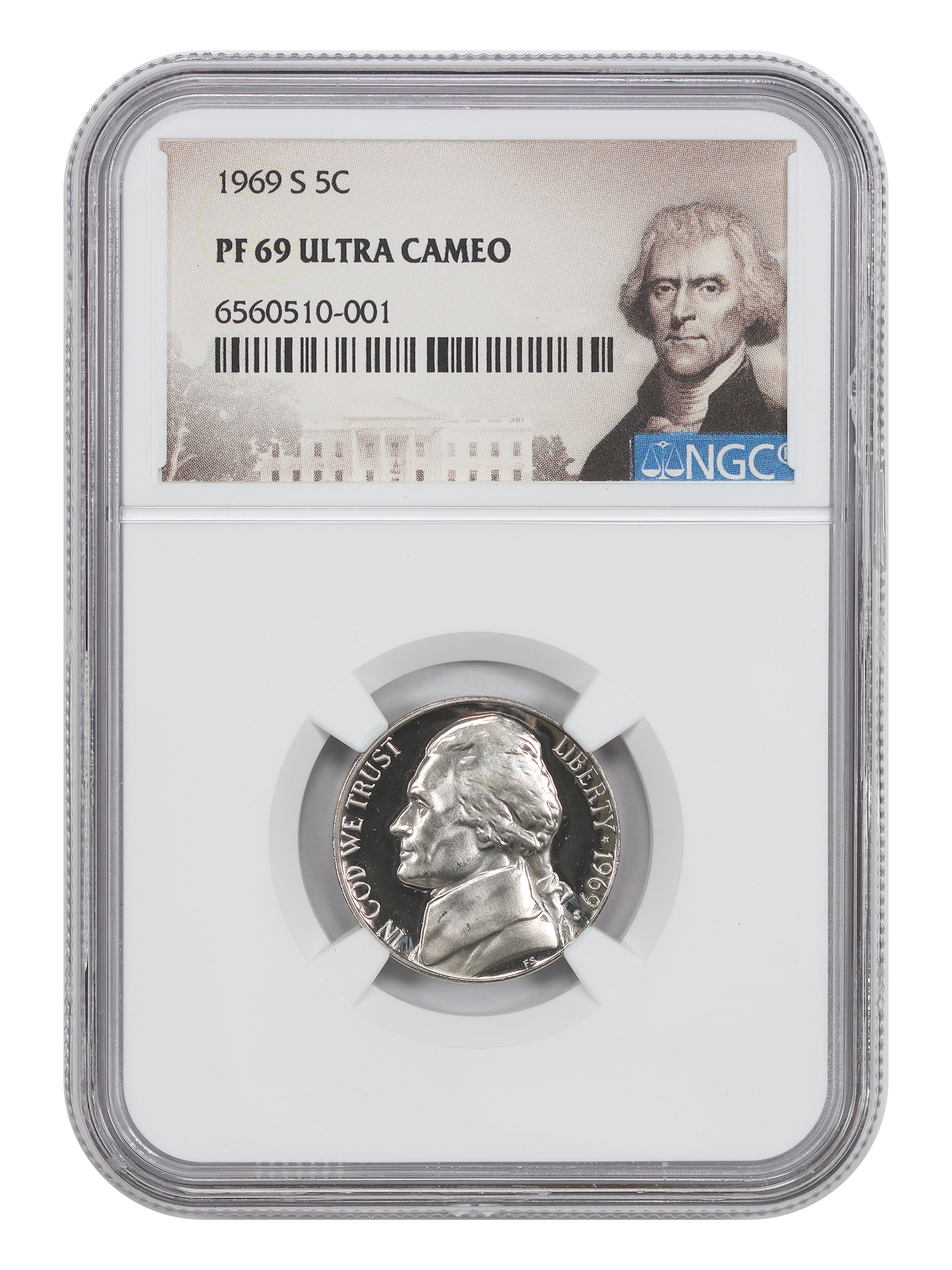1969-S 5C NGC PR69DCAM