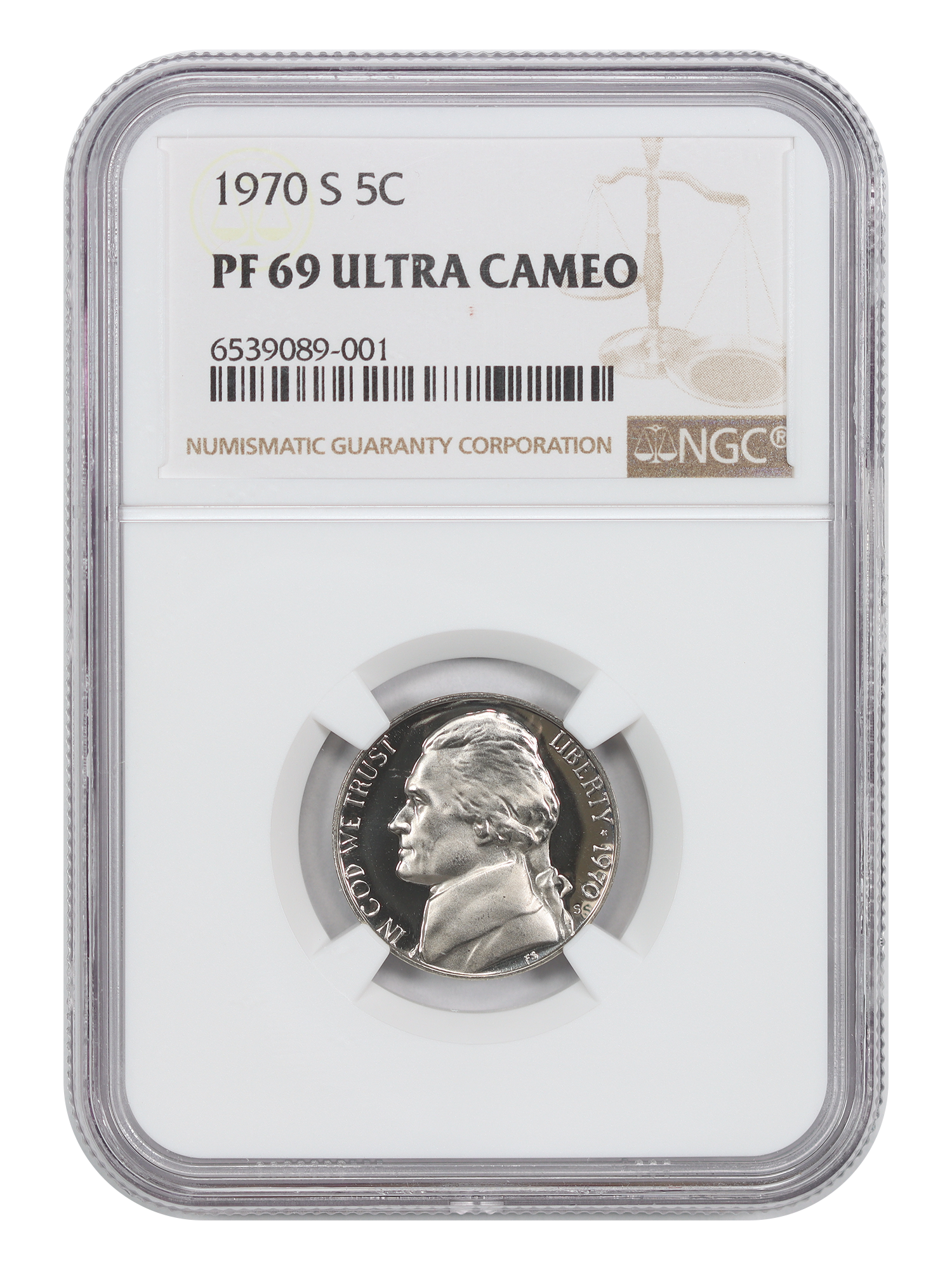 1970-S 5C NGC PR69DCAM