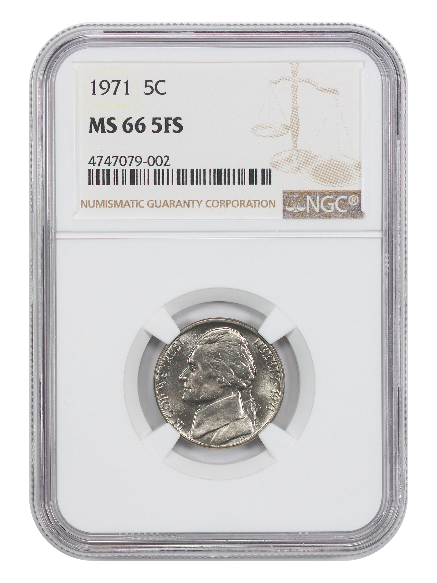 1971 5C NGC MS66 5FS