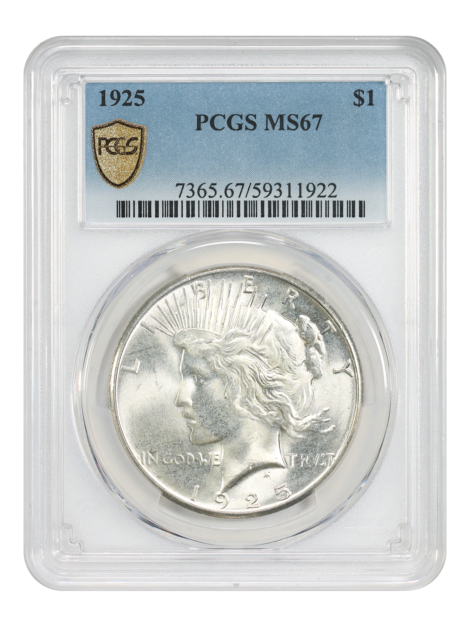 1925 $1 PCGS MS67