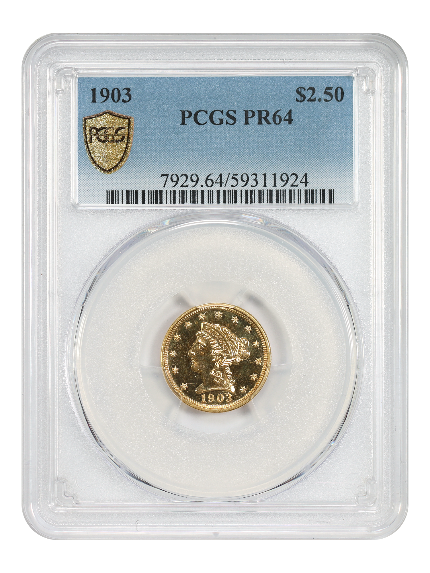 1903 $2.50 PCGS PR64