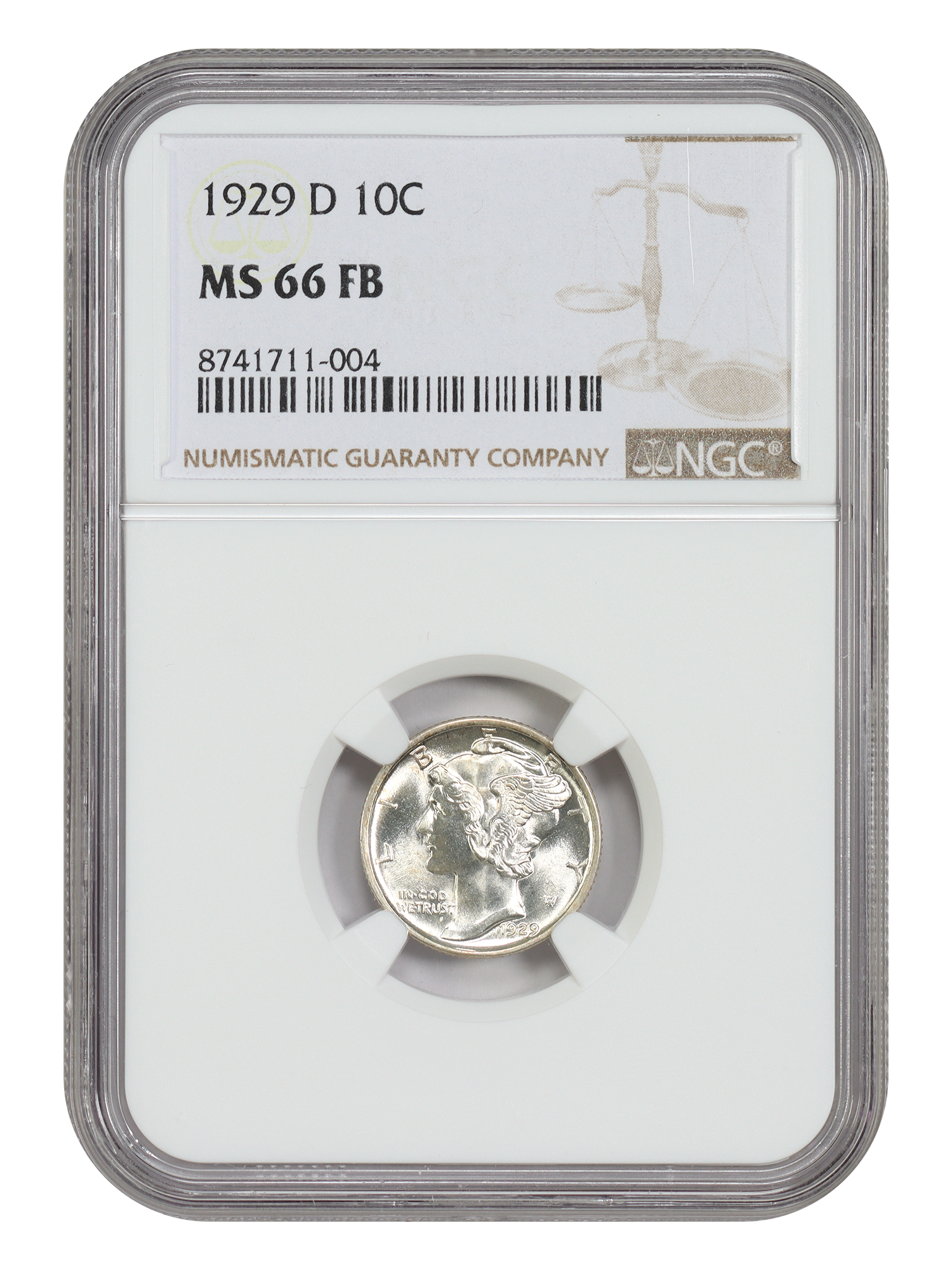 1929-D 10C NGC MS66FB