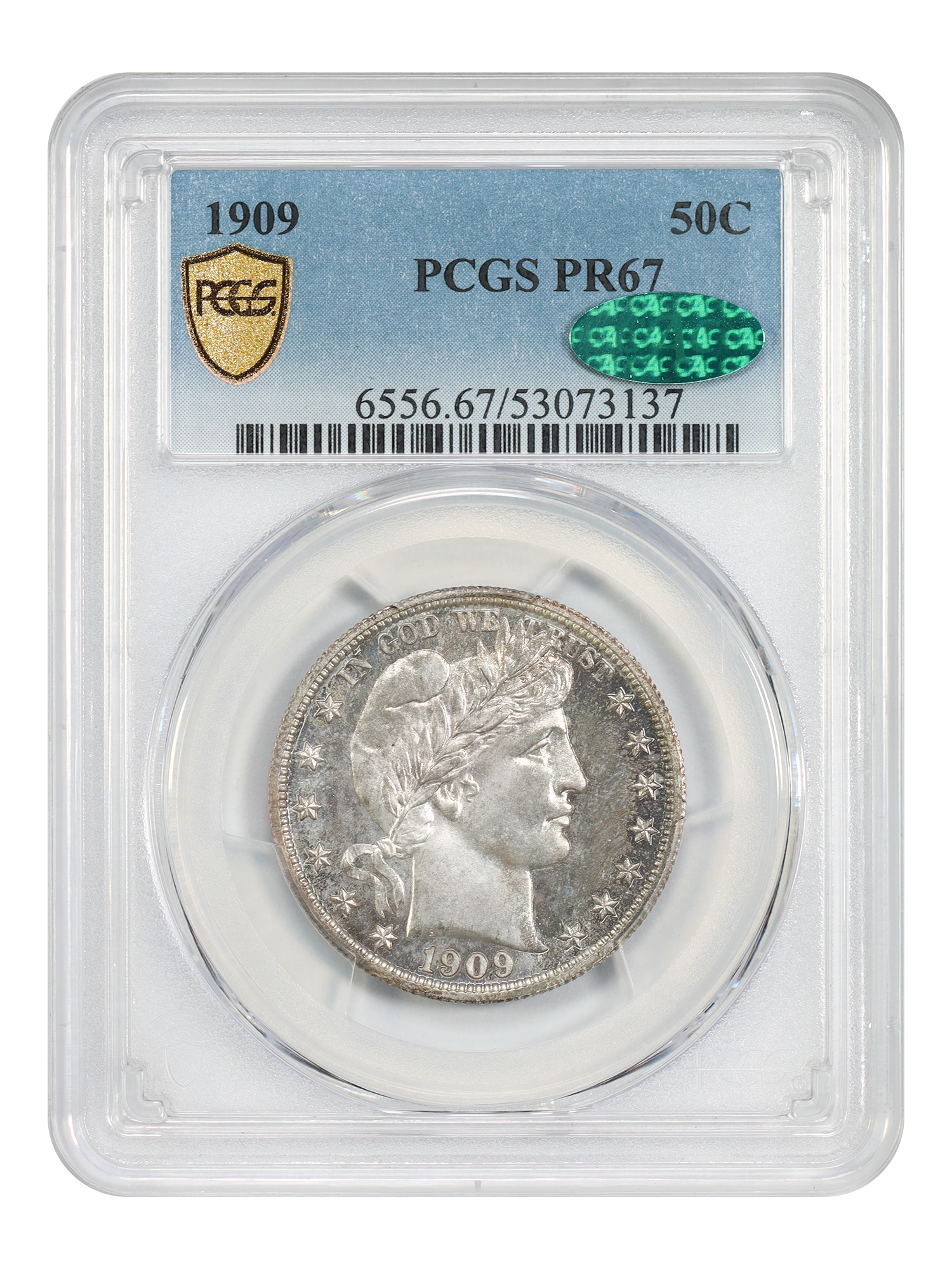 1909 50C PCGS/CAC PR67