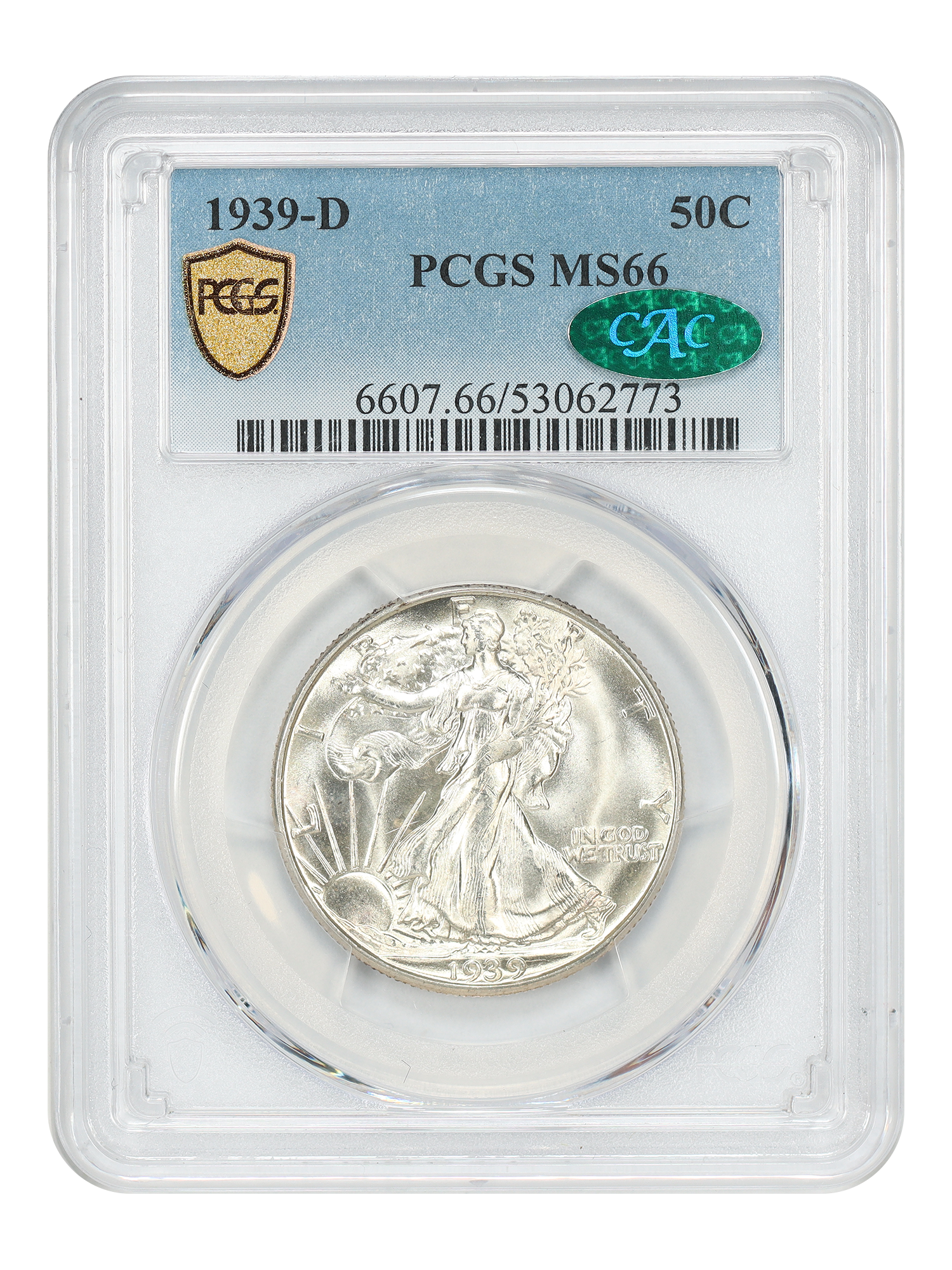 1939-D 50C PCGS/CAC MS66