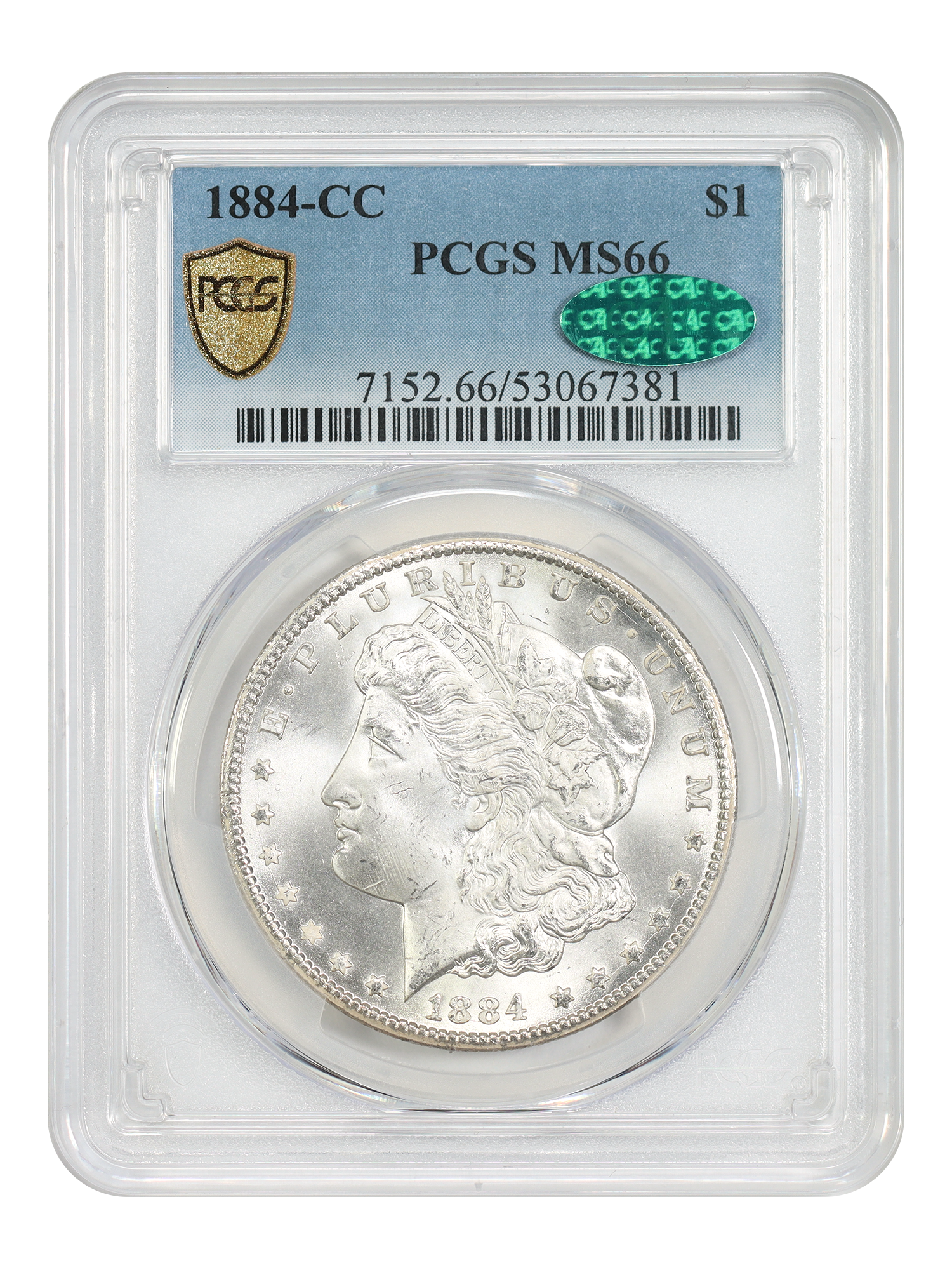 1884-CC $1 PCGS/CAC MS66