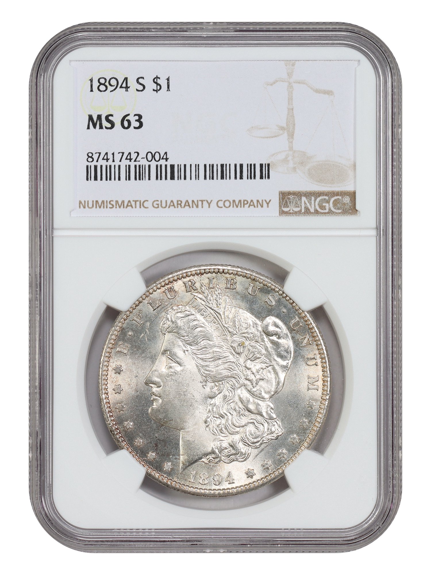 1894-S $1 NGC MS63