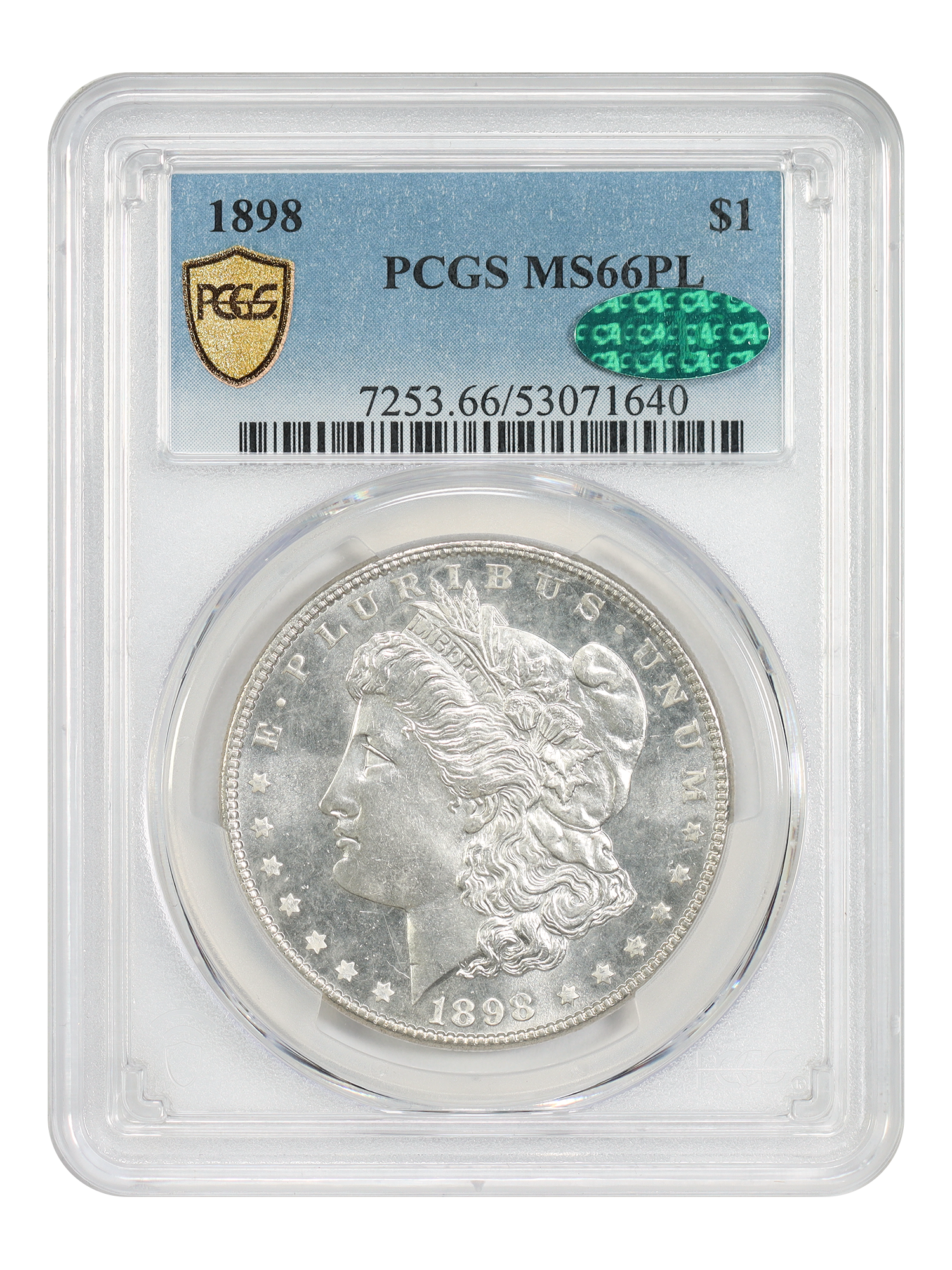 1898 $1 PCGS/CAC MS66PL