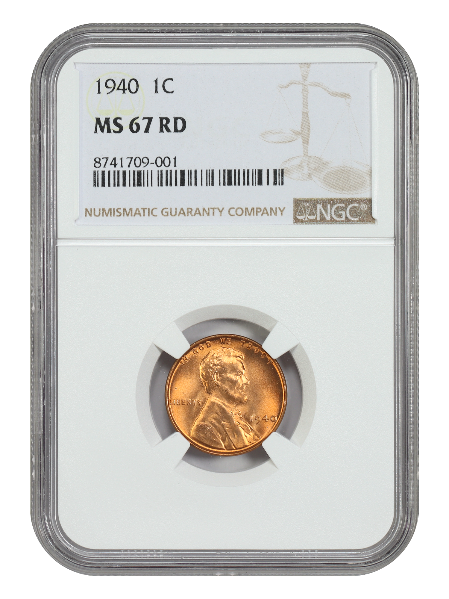 1940 1C NGC MS67RD