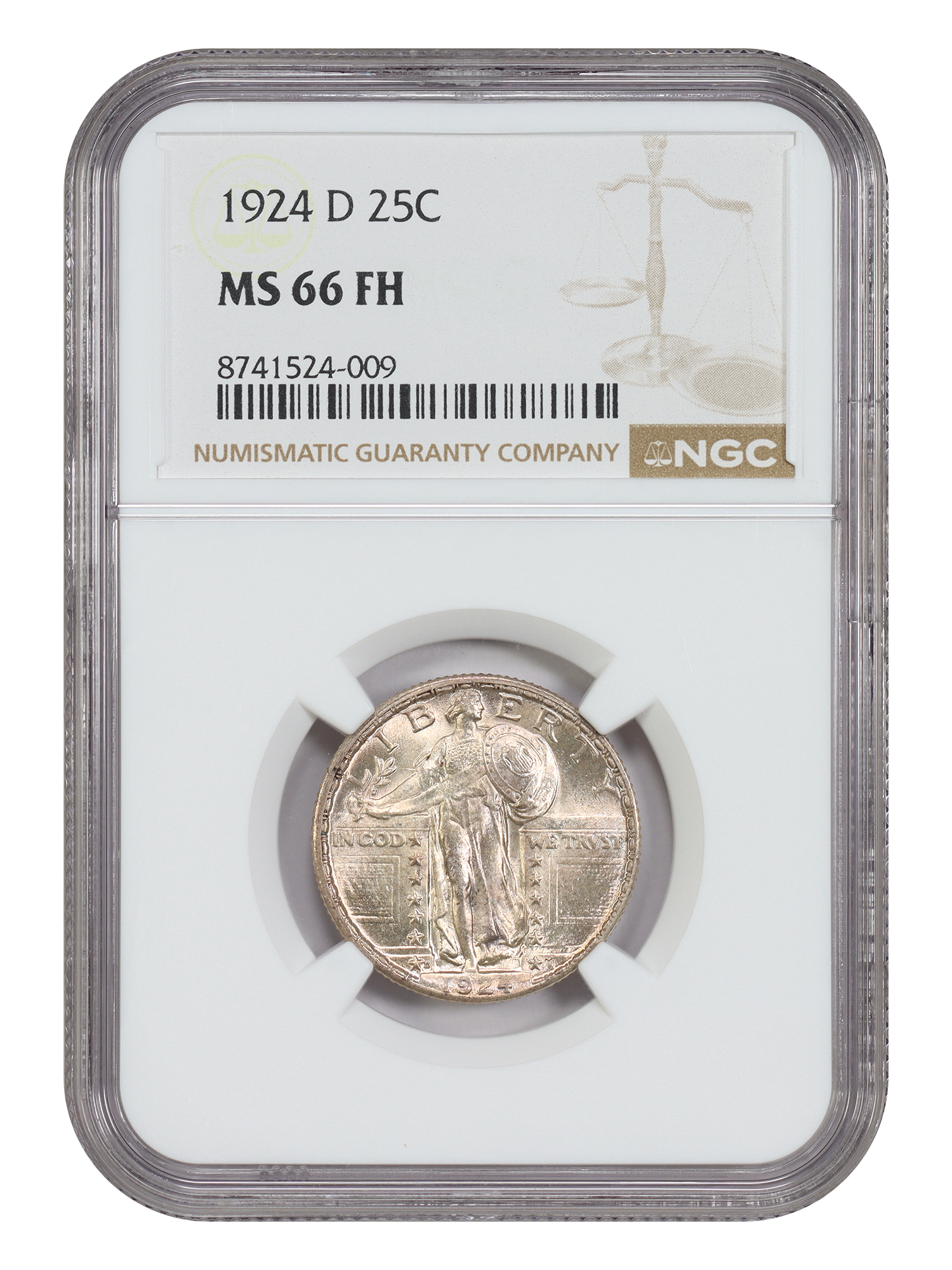 1924-D 25C NGC MS66FH