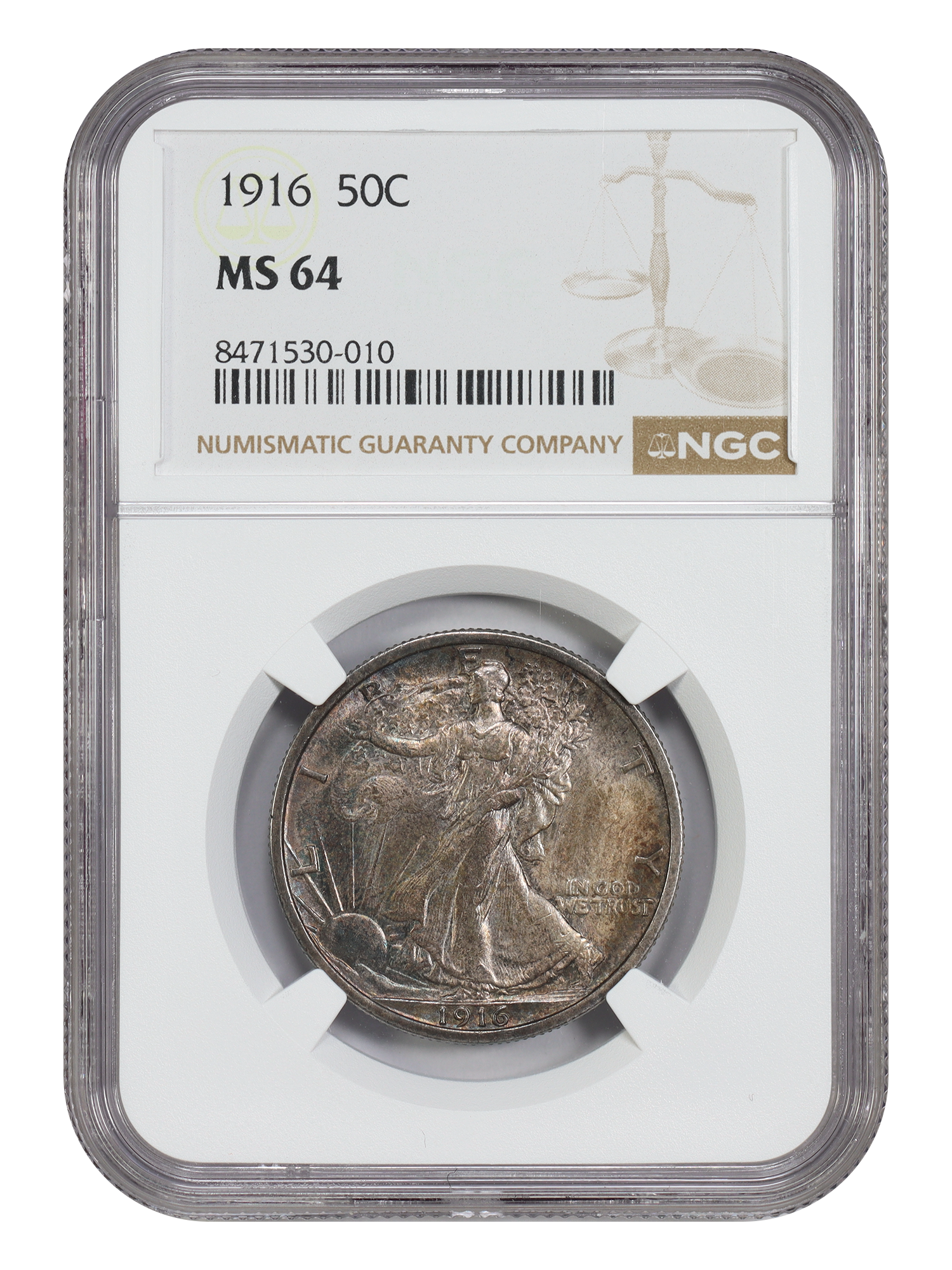 1916 50C NGC MS64