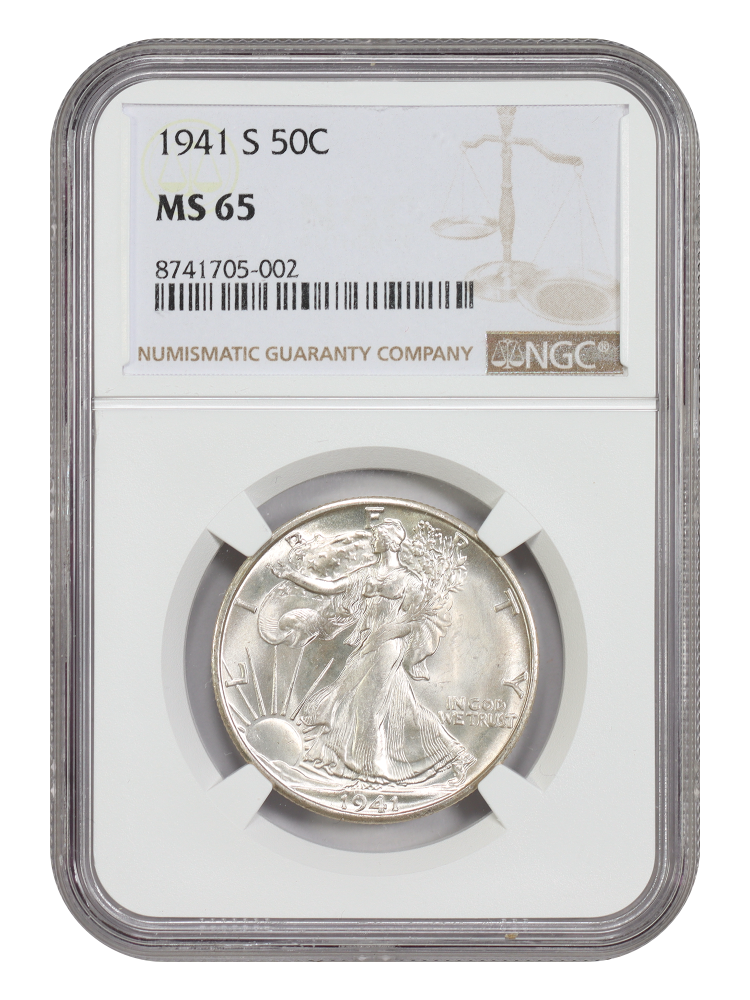1941-S 50C NGC MS65