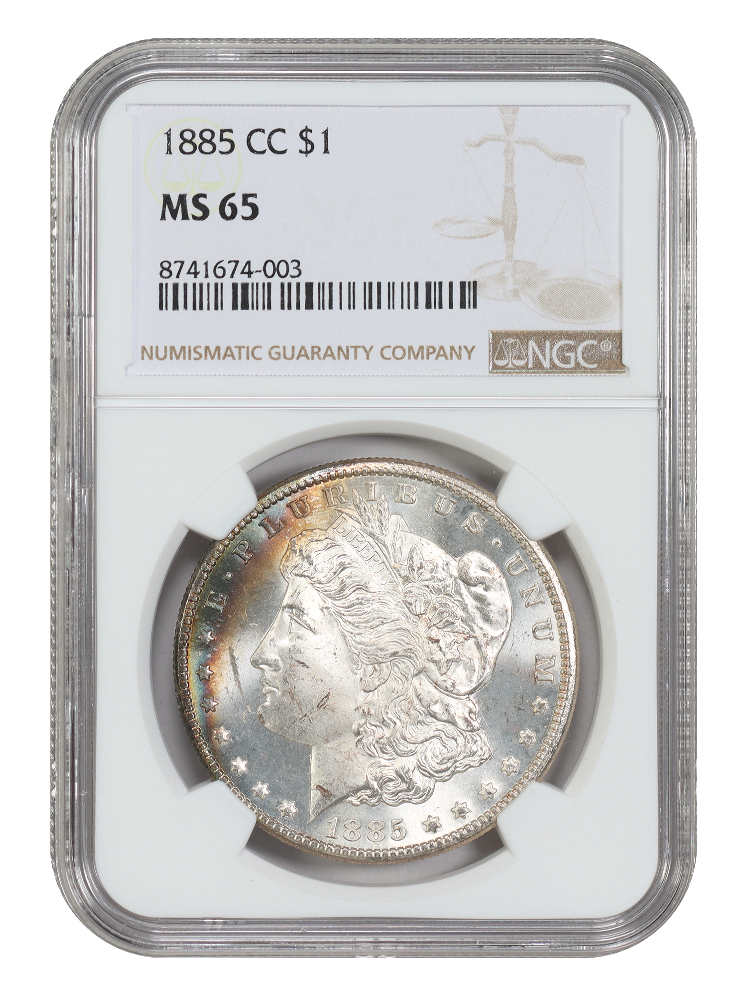 1885-CC $1 NGC MS65