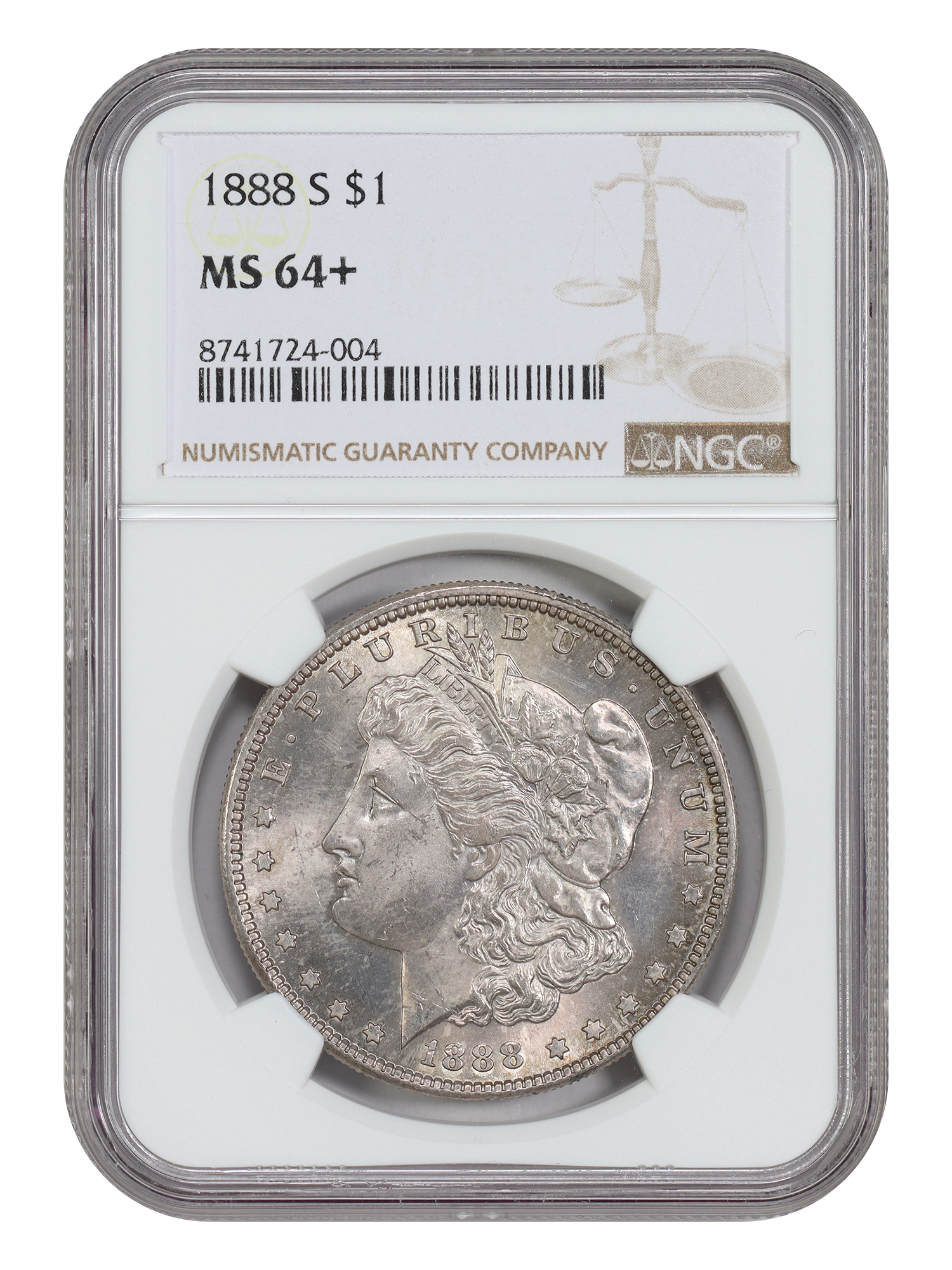 1888-S $1 NGC MS64+