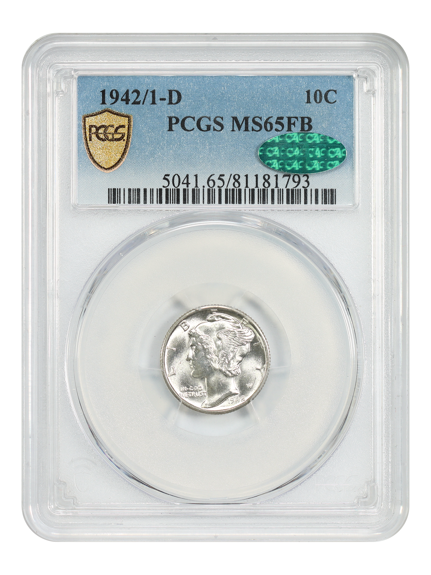 1942/1-D 10C PCGS/CAC MS65FB