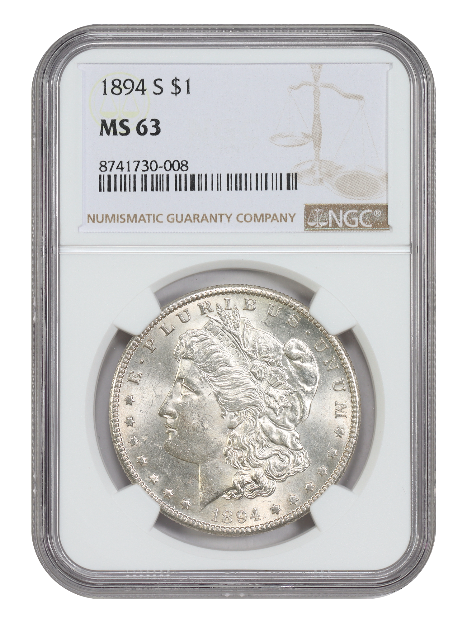 1894-S $1 NGC MS63