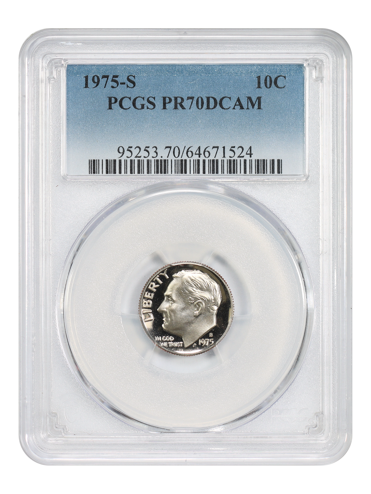1975-S 10C PCGS PR70DCAM