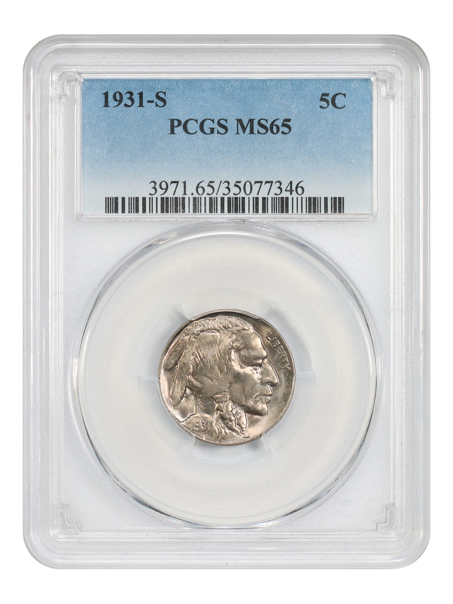 1931-S 5C PCGS MS65