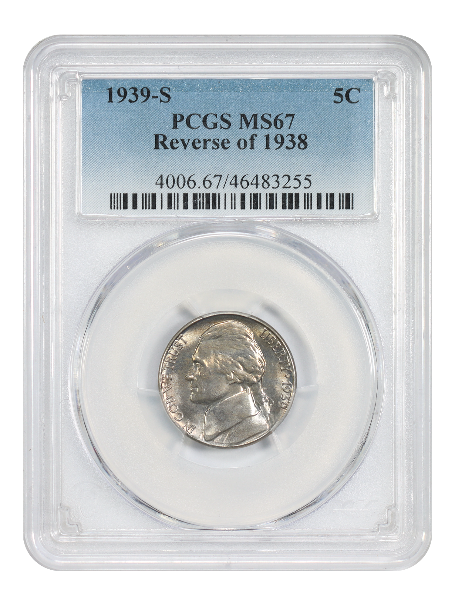 1939-S 5C PCGS MS67 (Reverse of 1938)