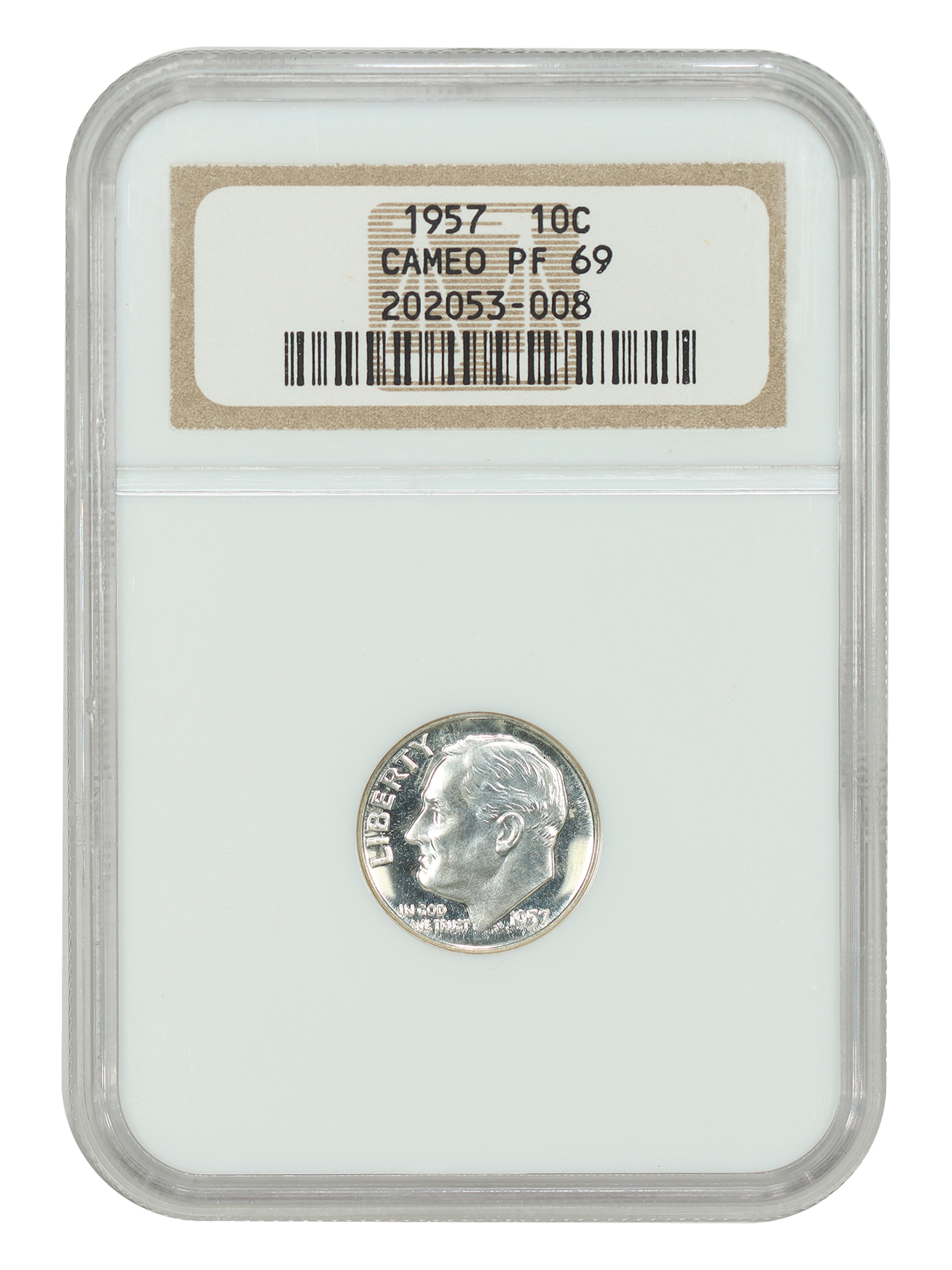 1957 10C NGC PR69CAM