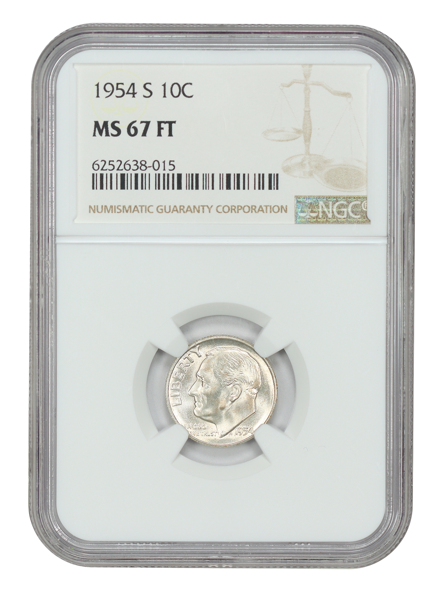 1954-S 10C NGC MS67FB
