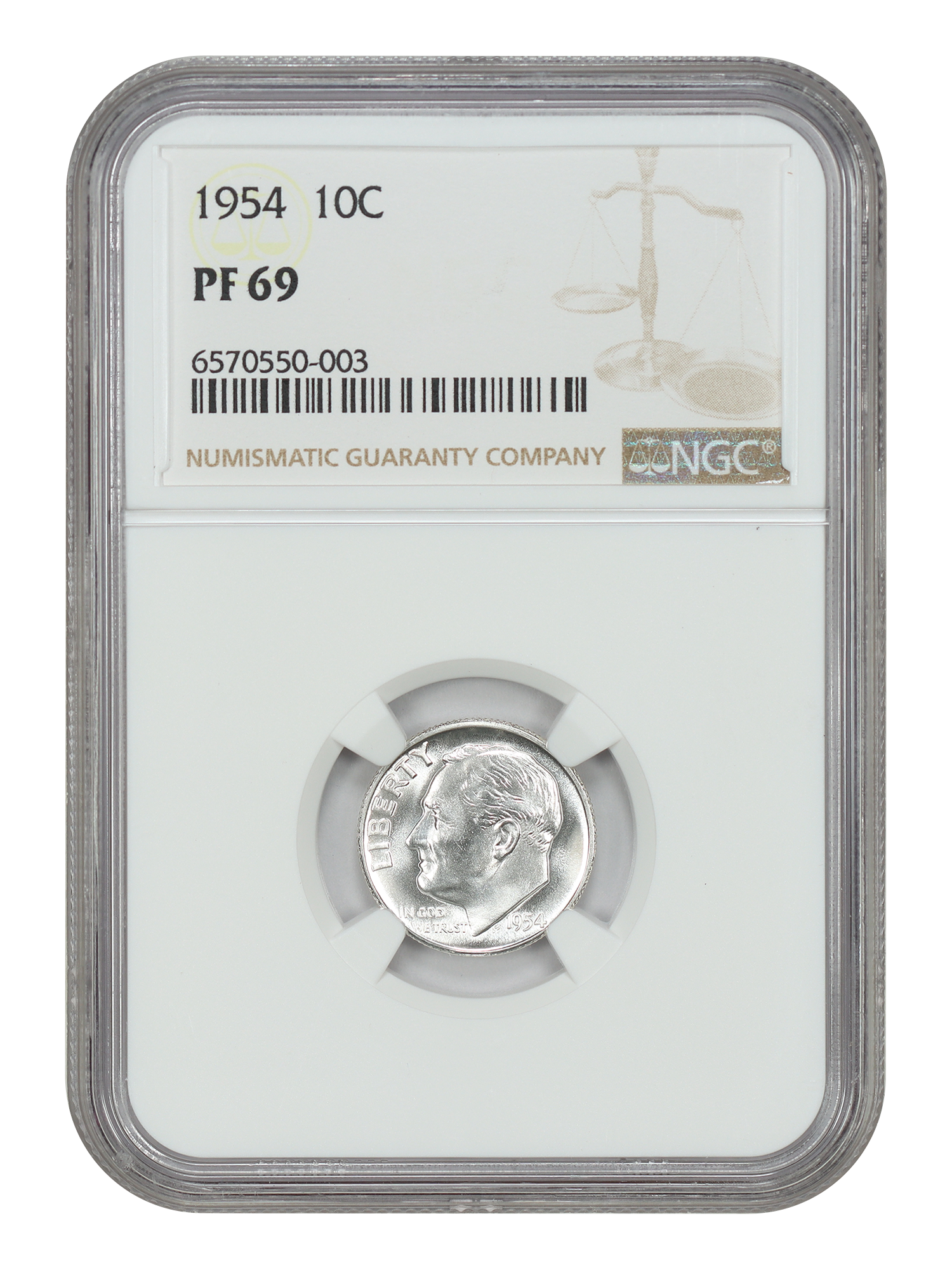 1954 10C NGC PR69