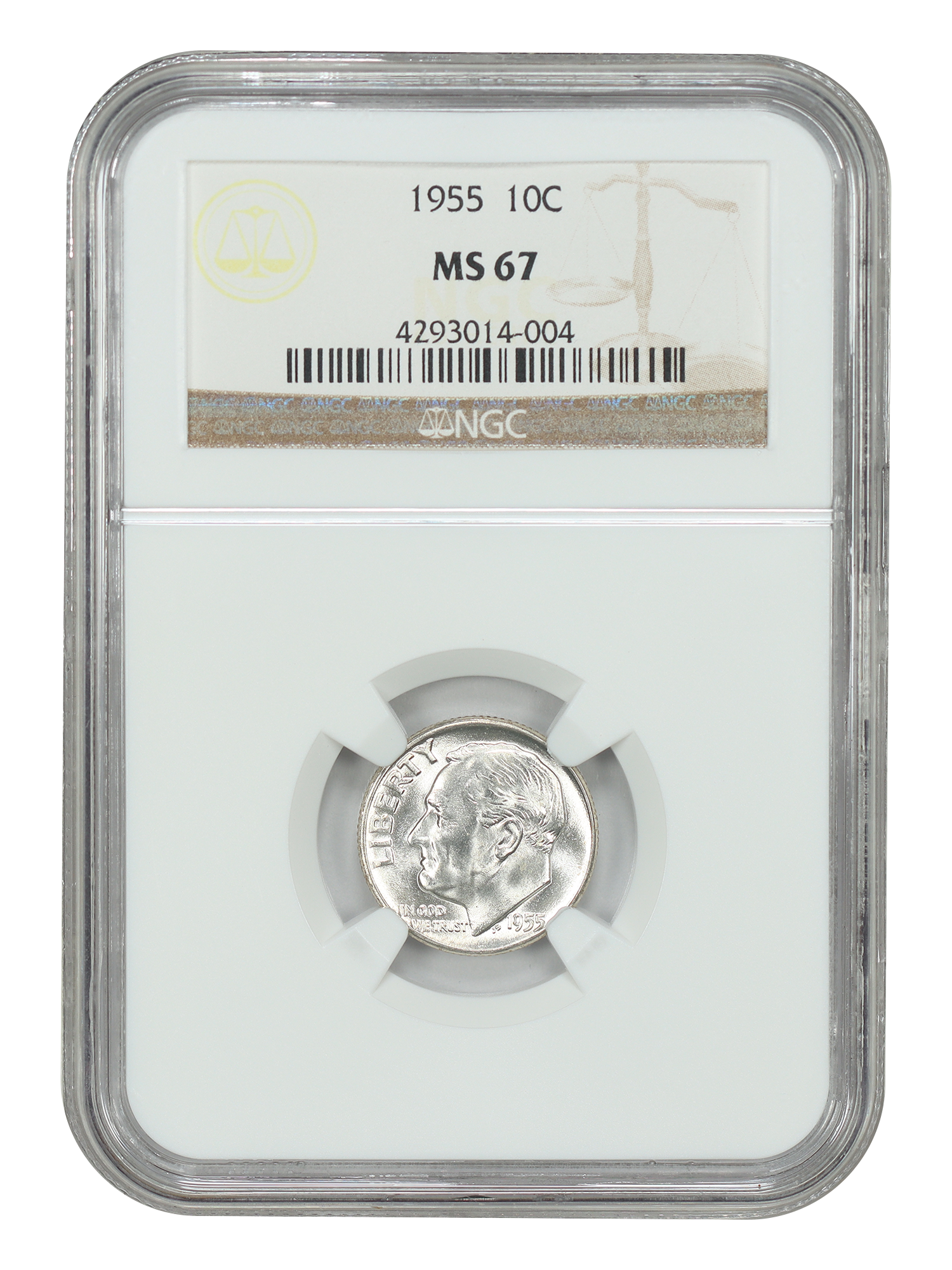 1955 10C NGC MS67