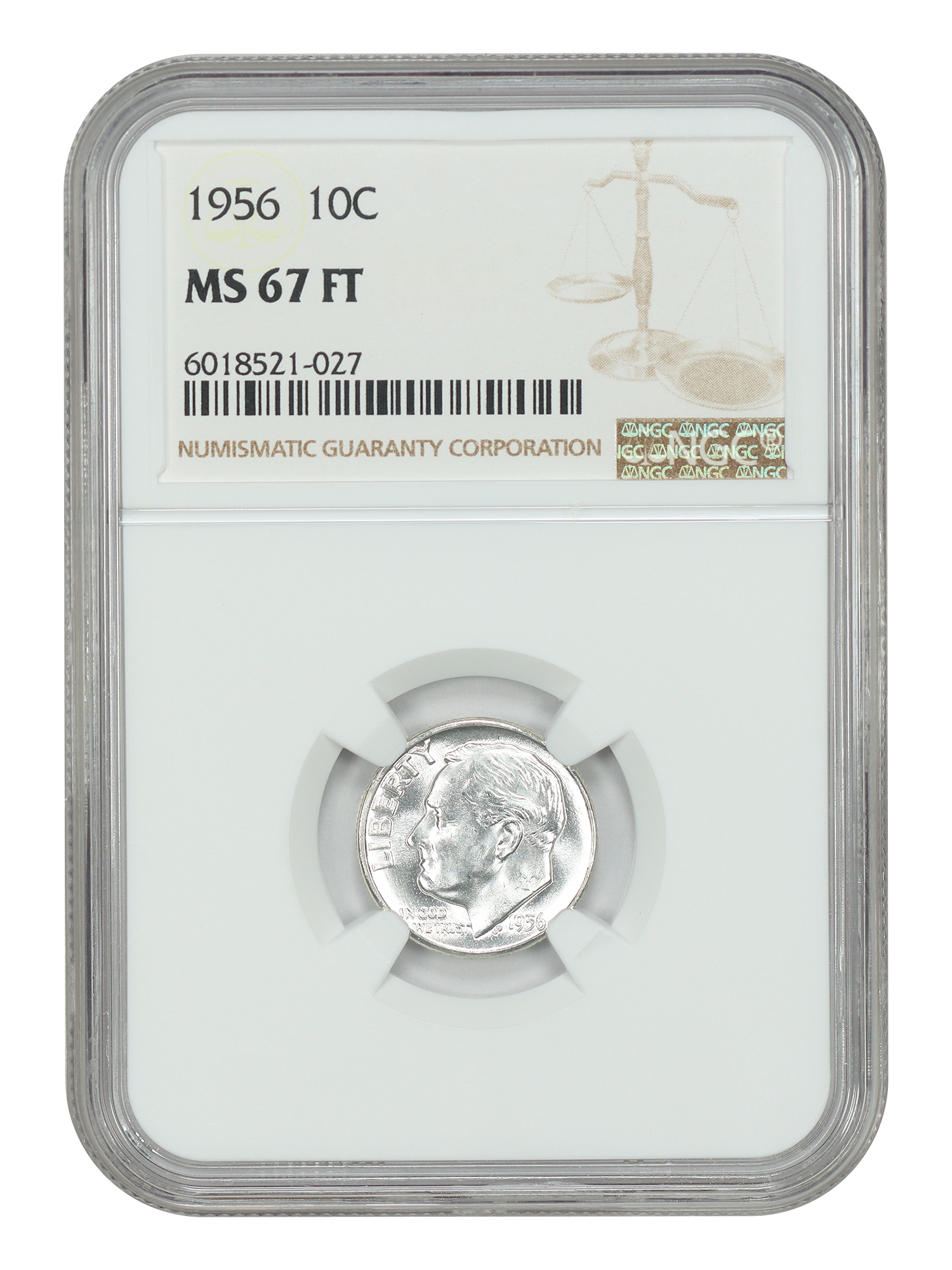 1956 10C NGC MS67FB