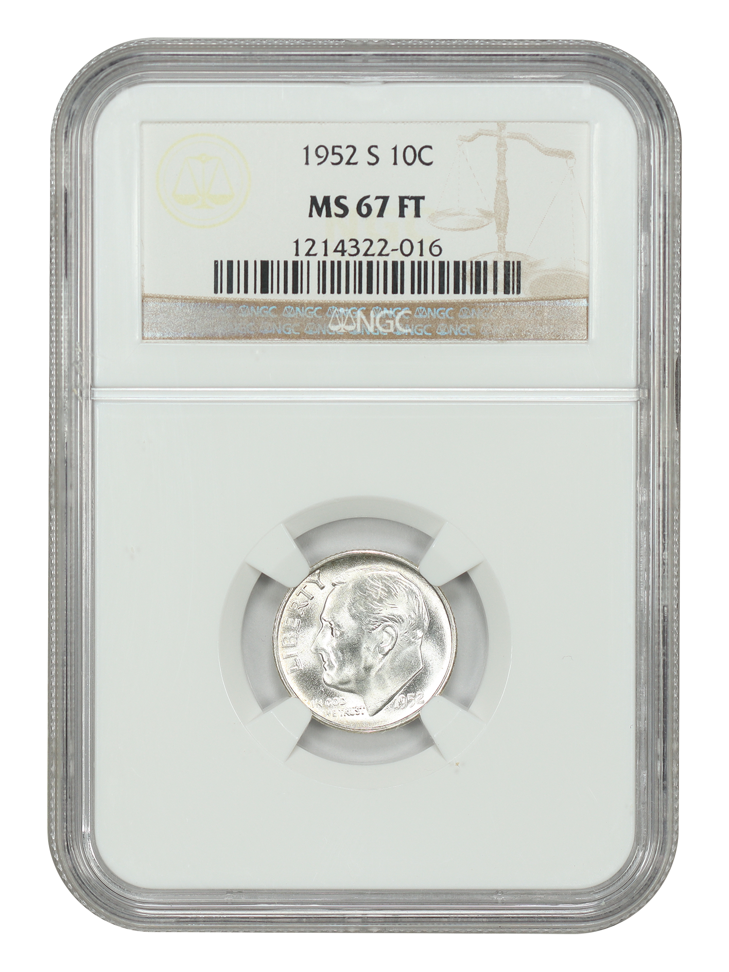 1952-S 10C NGC MS67FB