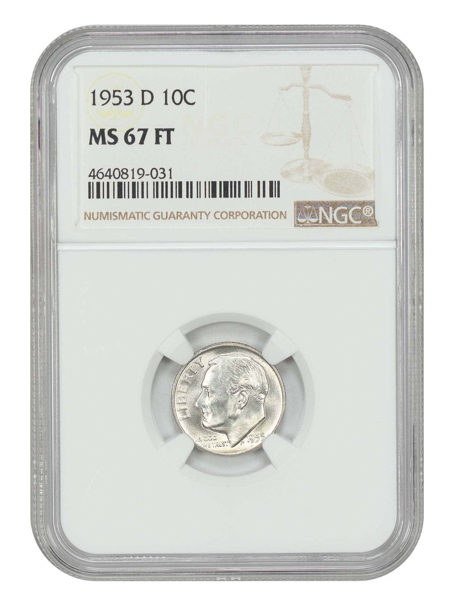1953-D 10C NGC MS67FB