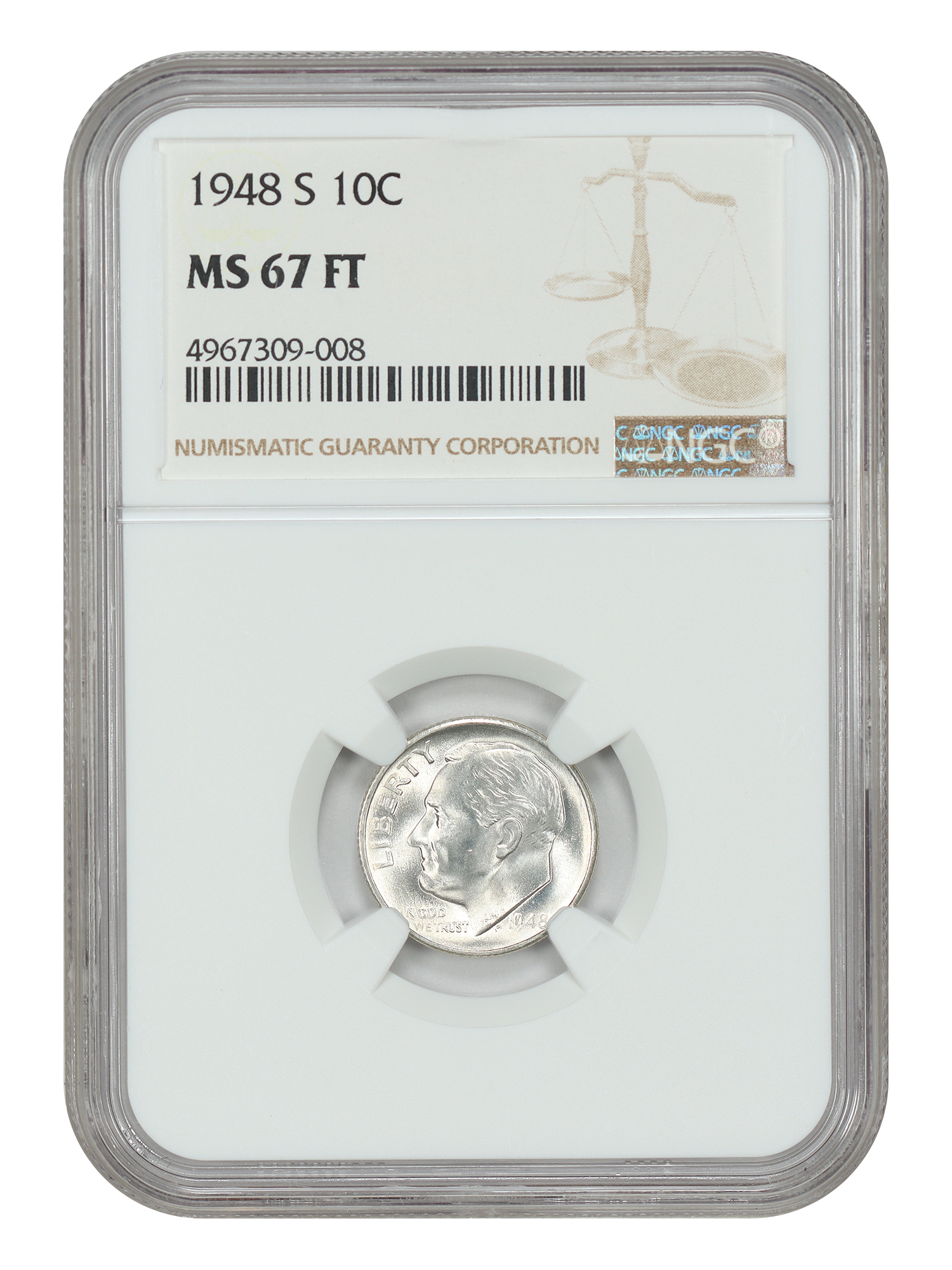 1948-S 10C NGC MS67FB