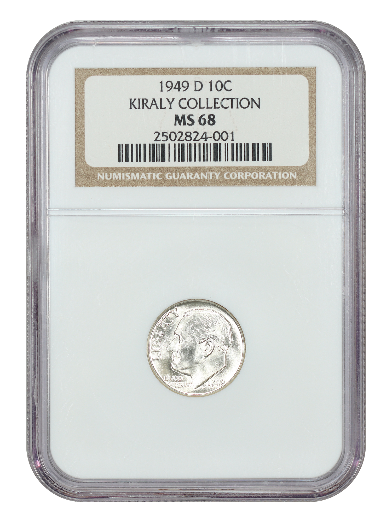 1949-D 10C NGC MS68 ex: Kiraly Collection