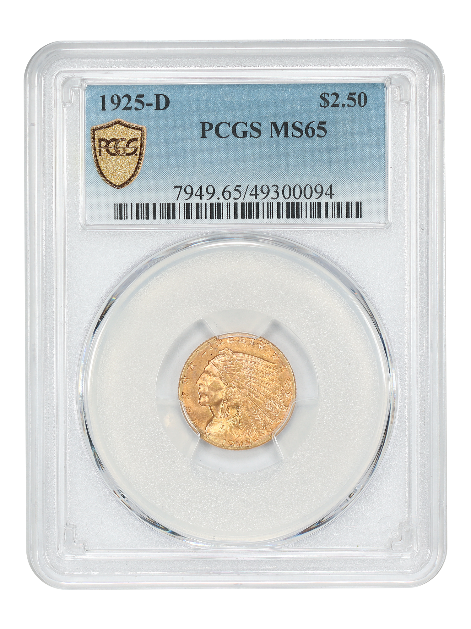 1925-D $2.50 PCGS MS65
