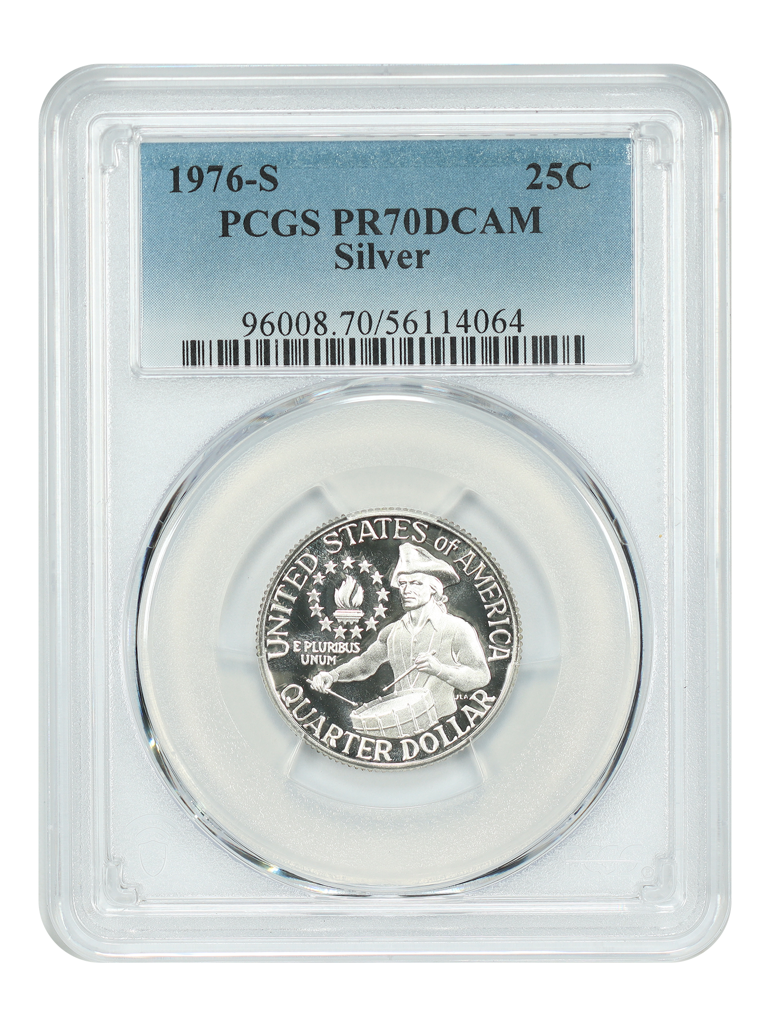 1976-S 25C PCGS PR70DCAM (Silver)