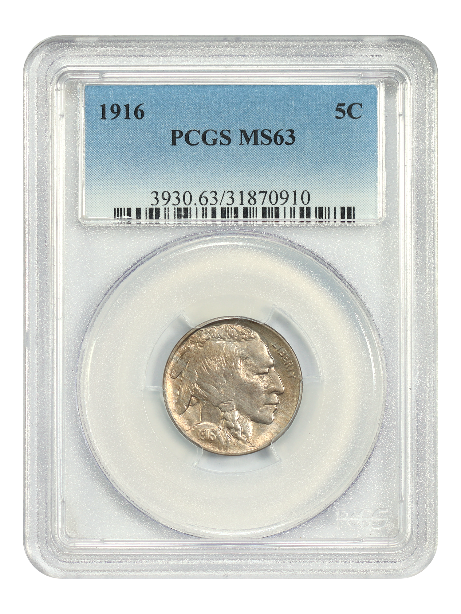 1916 5C PCGS MS63